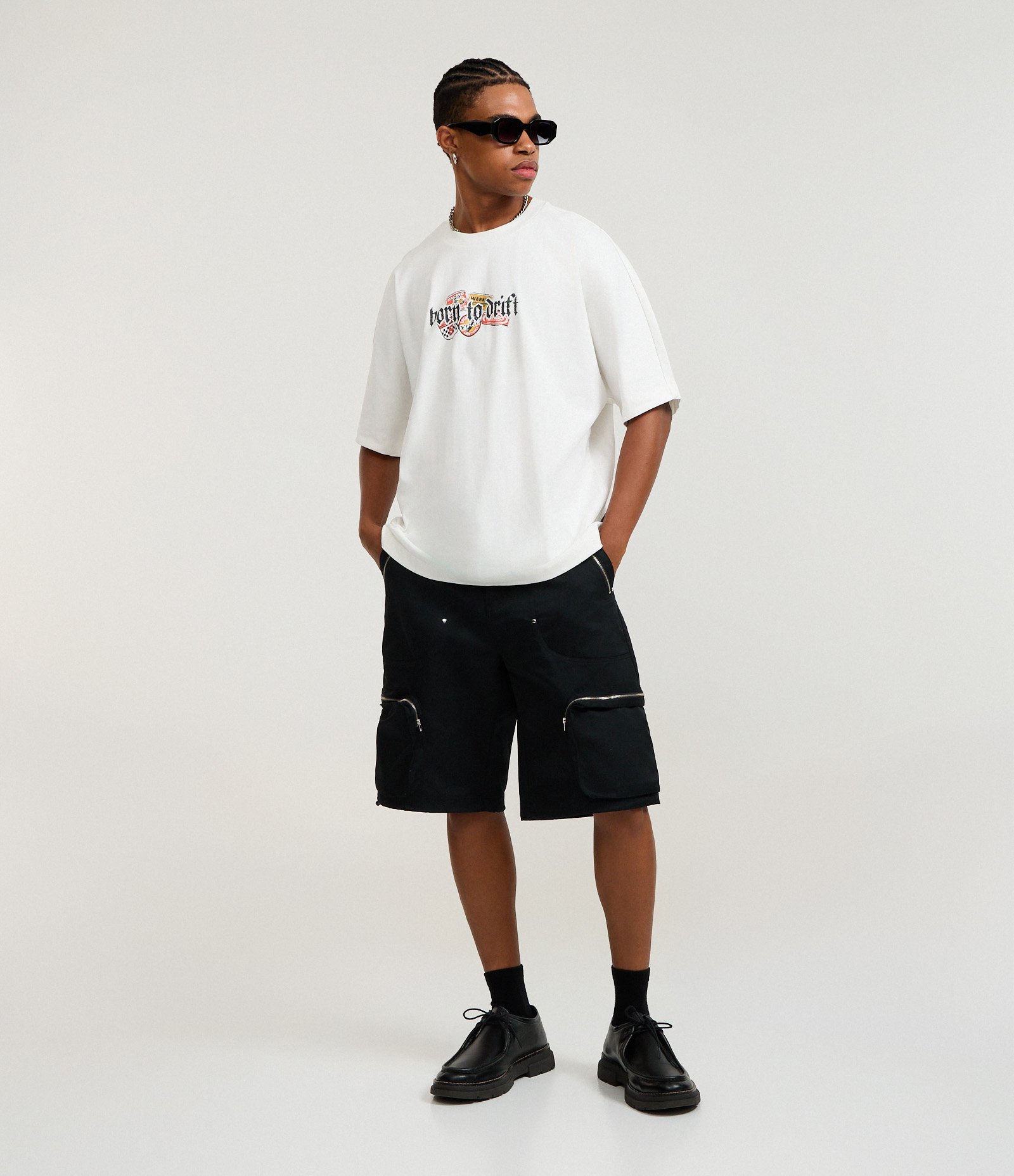 Camiseta Oversized em Algodão com Estampa Frente e Costas Adrenaline Branco 2