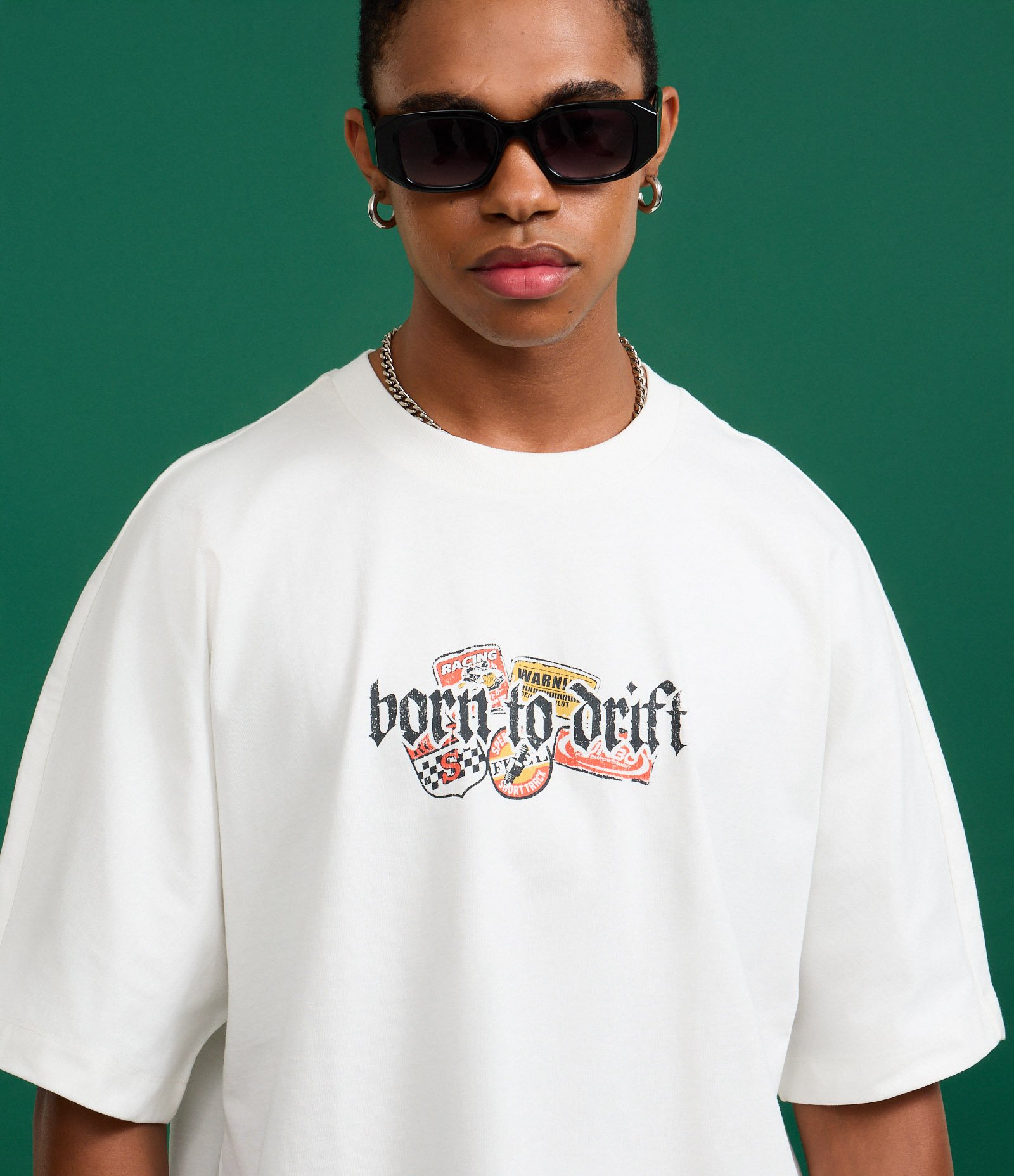 Camiseta Oversized em Algodão com Estampa Frente e Costas Adrenaline Branco 5