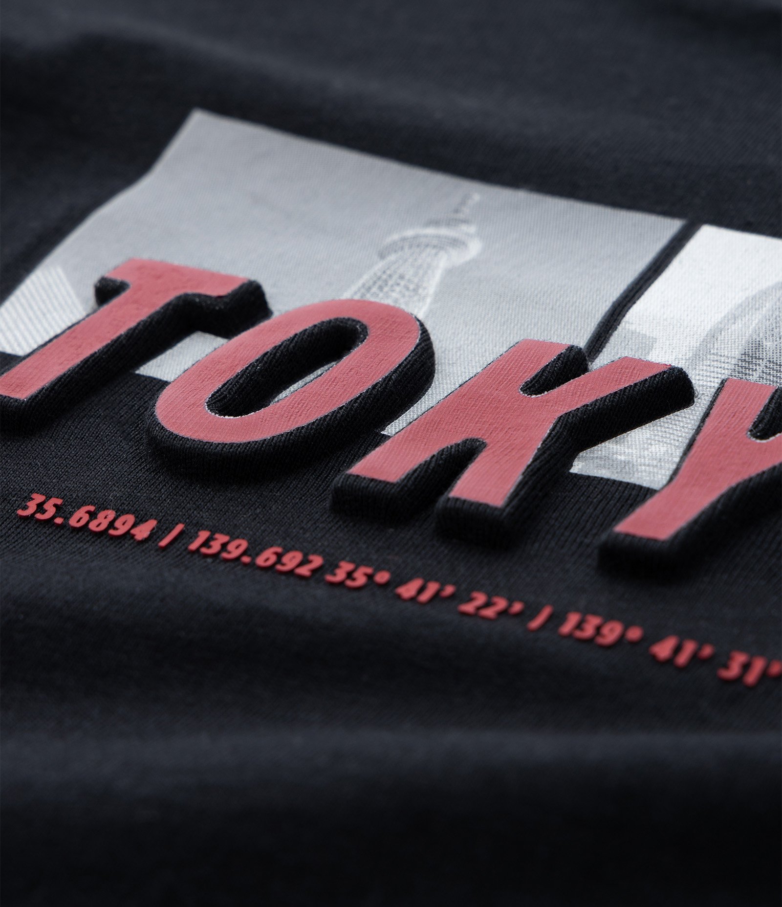 Camiseta Infantil com Estampa Relevo Tokyo - Tam 5 a 14 Anos Preto 5