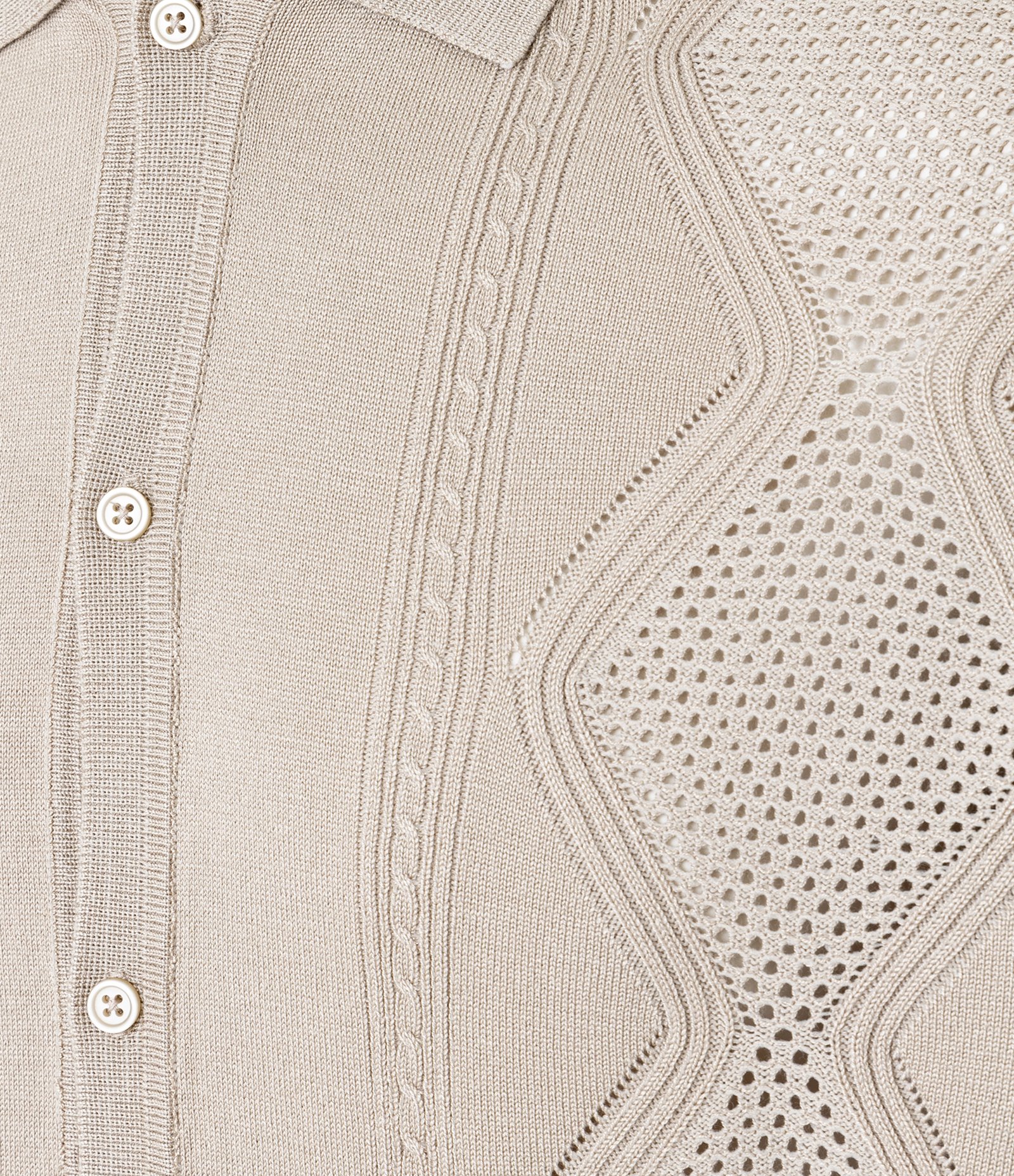 Camisa em Viscose com Texturizado Argyle Cinza 8