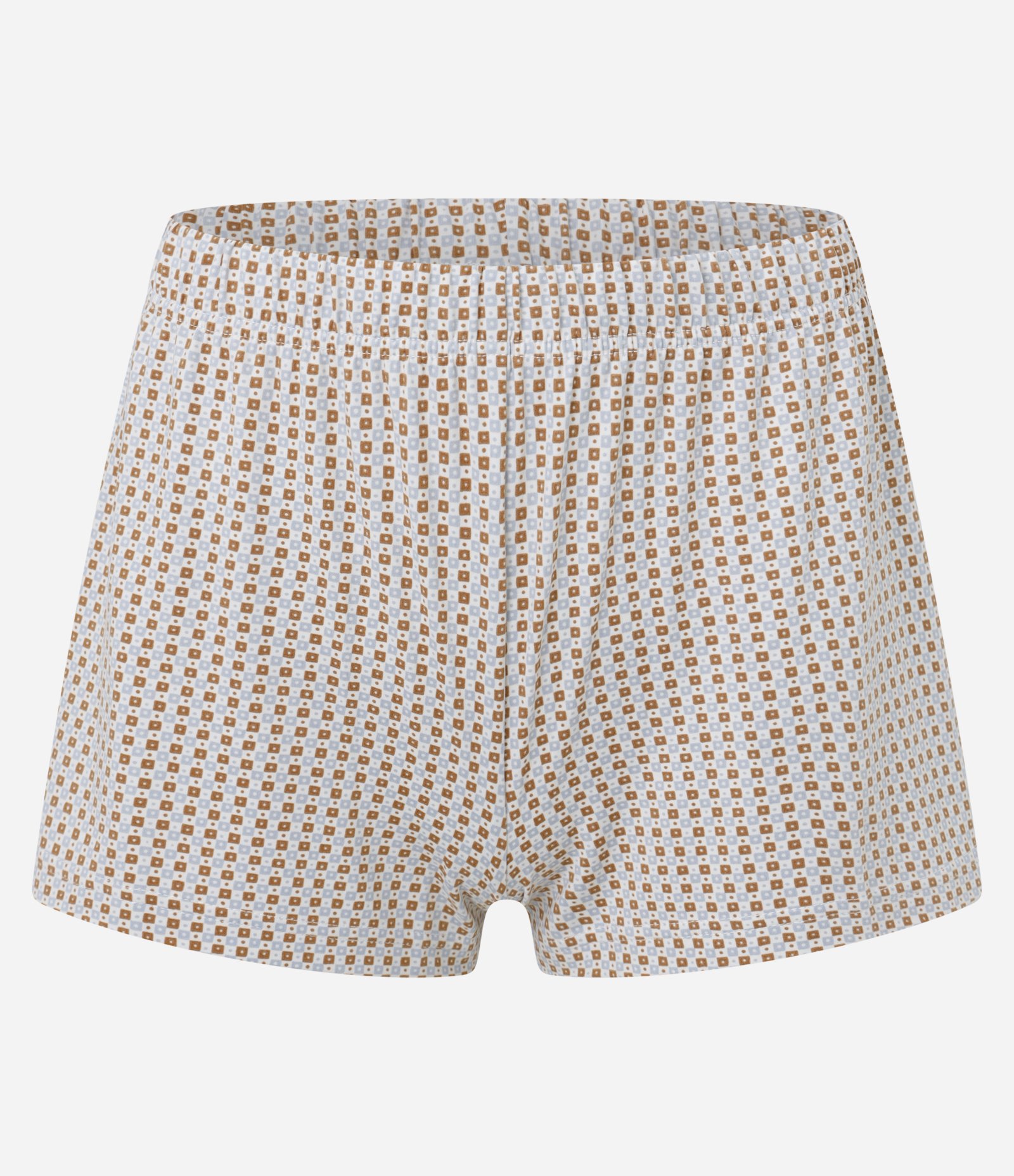 Pijama Short Doll Quadriculado com Rendinha Off White 7