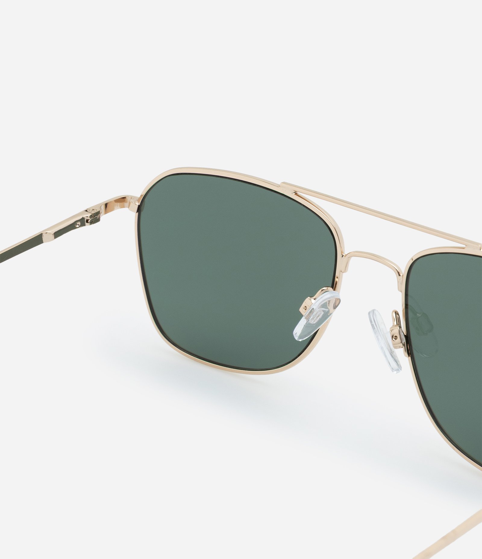 Óculos de Sol Aviador com Ponte Dupla Dourado 3