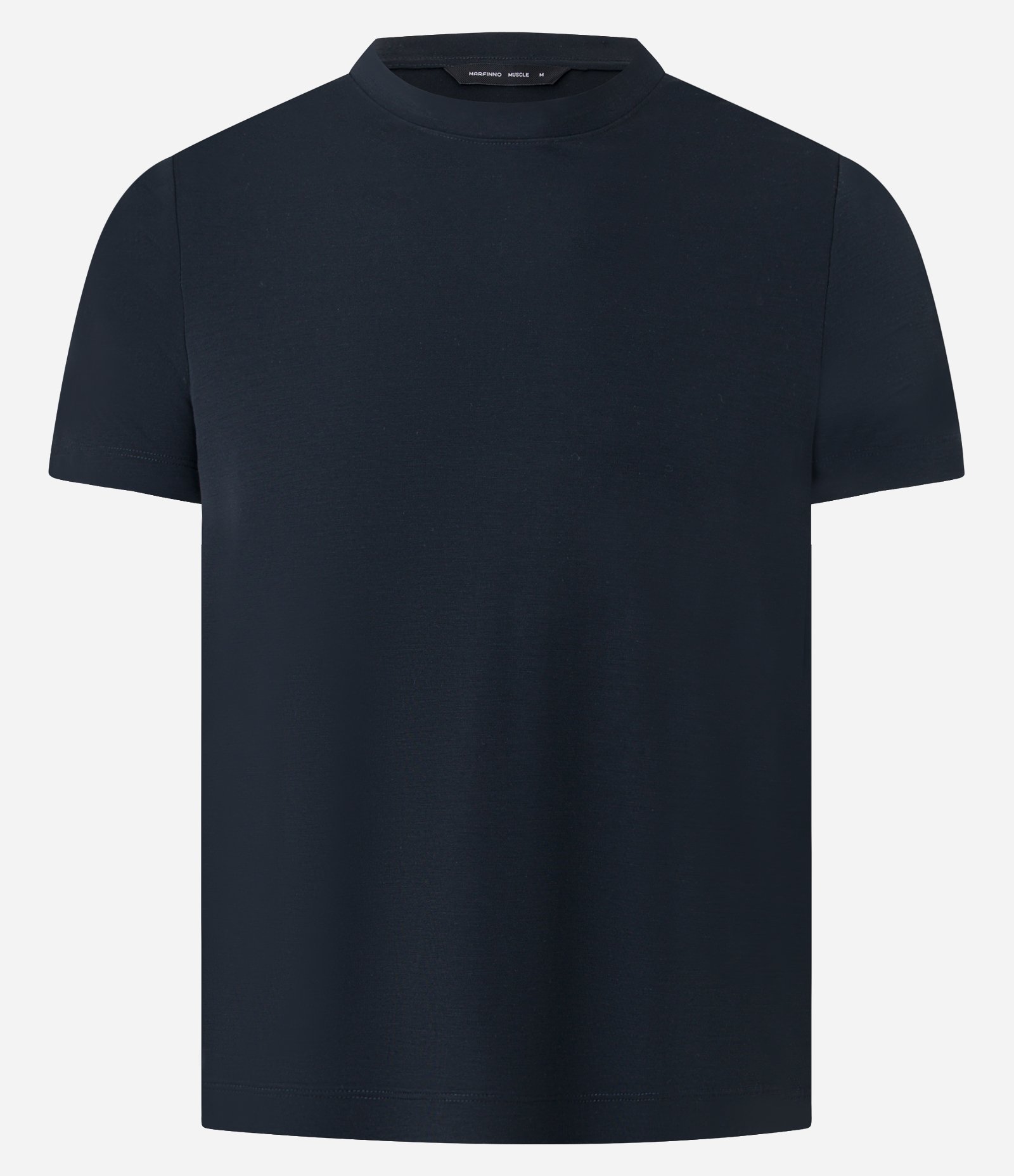 Camiseta Muscle em Viscose com Gola Reonda Preto 6