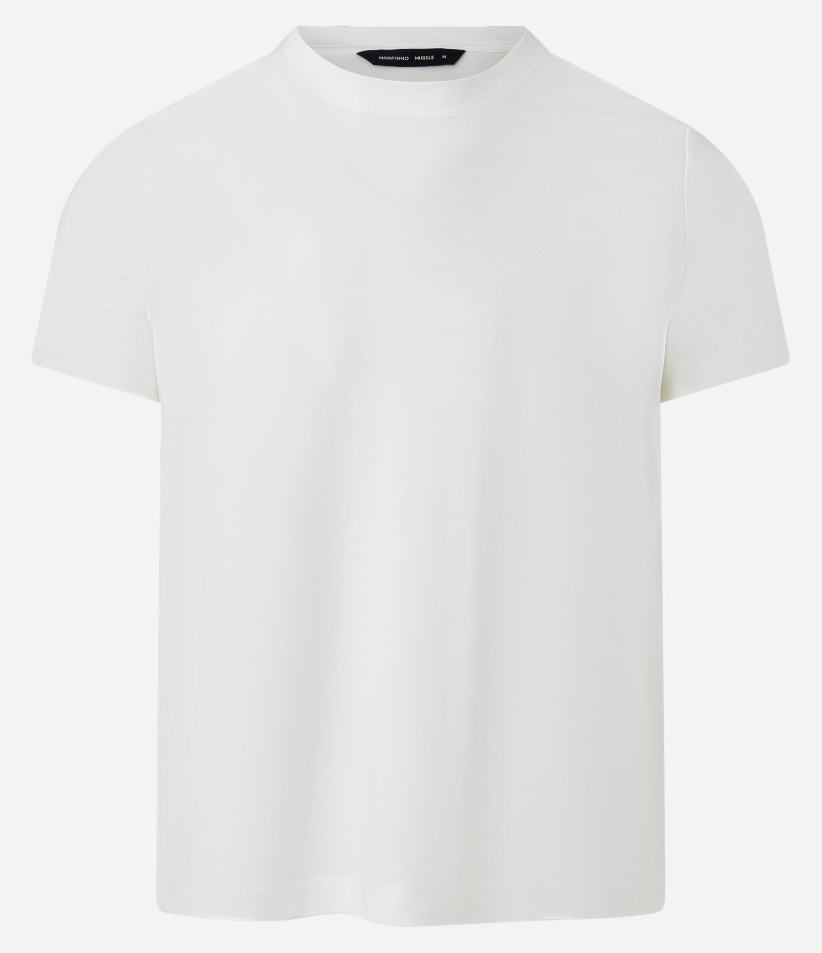Camiseta Muscle em Viscose com Gola Reonda Branco 6