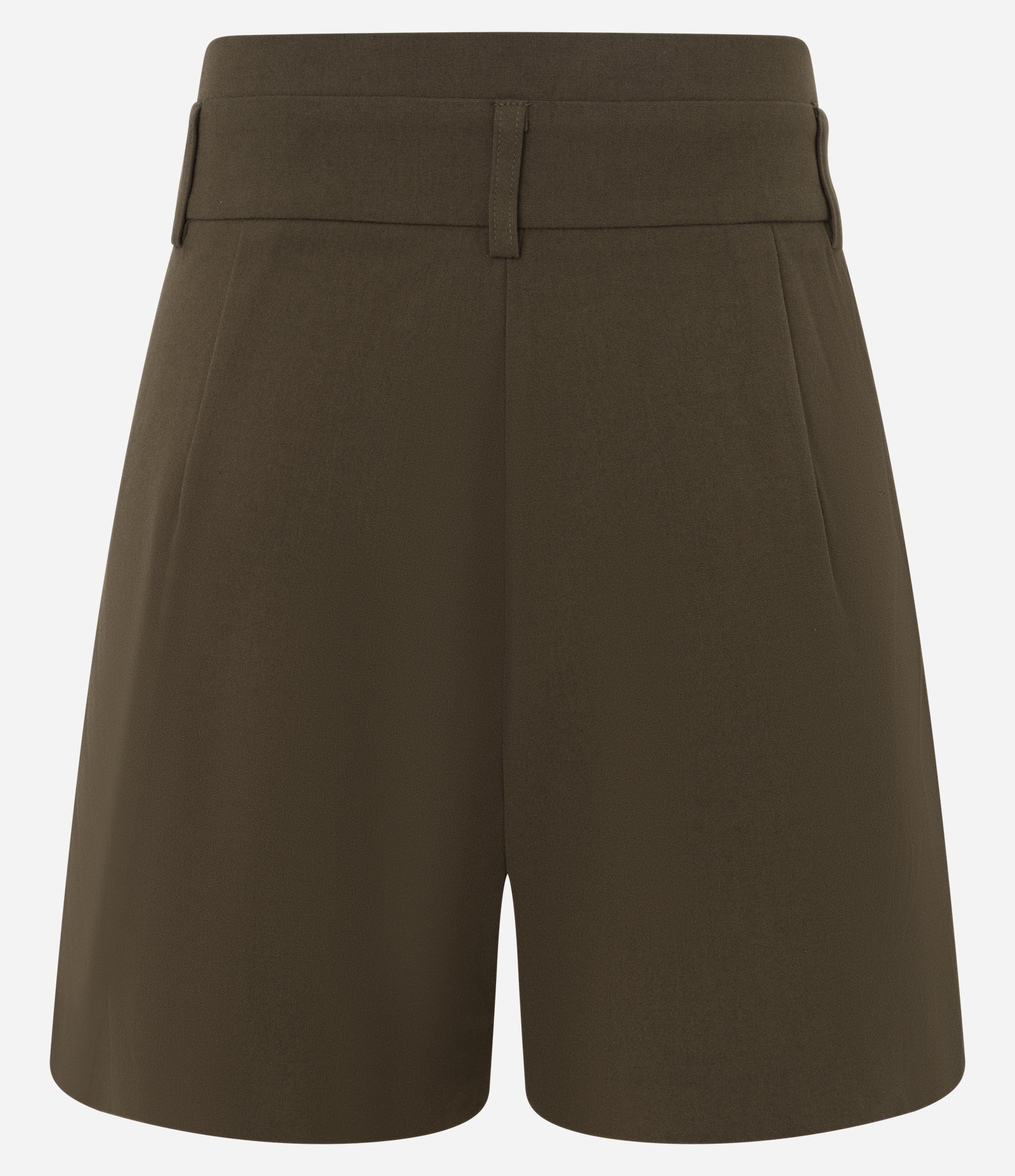 Short Reto Alfaiatado com Cintura Alta e Meio Cinto Frontal Marrom 6