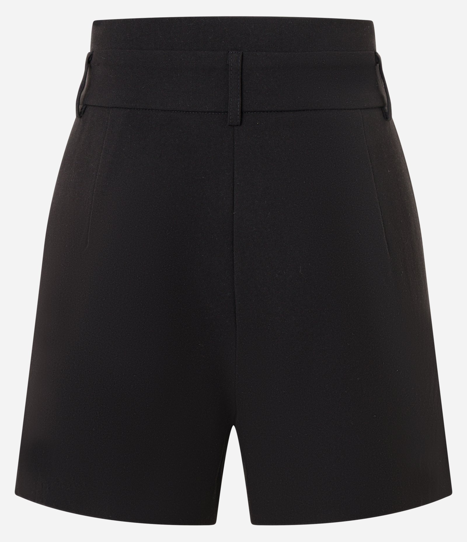 Short Reto Alfaiatado com Cintura Alta e Meio Cinto Frontal Preto 2