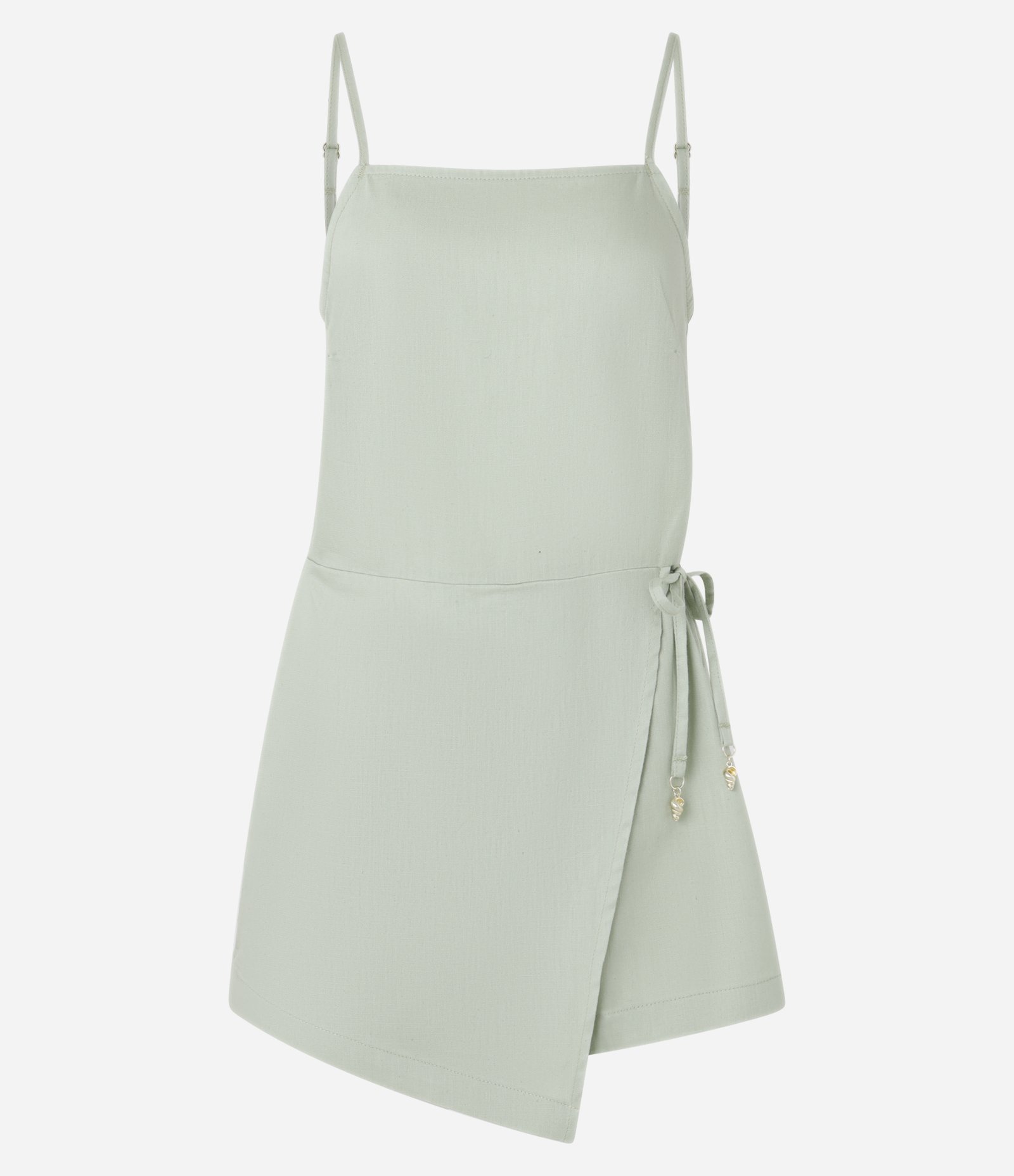 Macaquinho em Sarja Transpassado com Amarração Verde 1