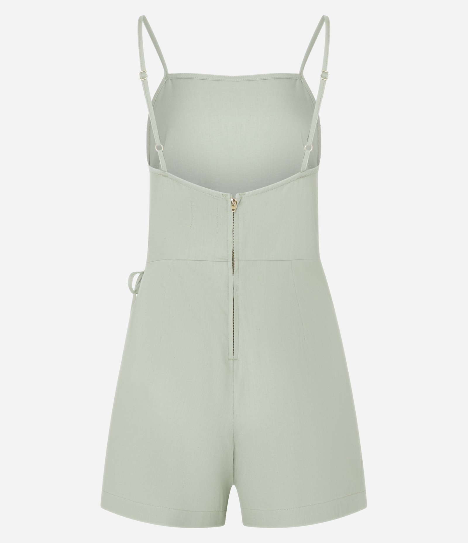 Macaquinho em Sarja Transpassado com Amarração Verde 2