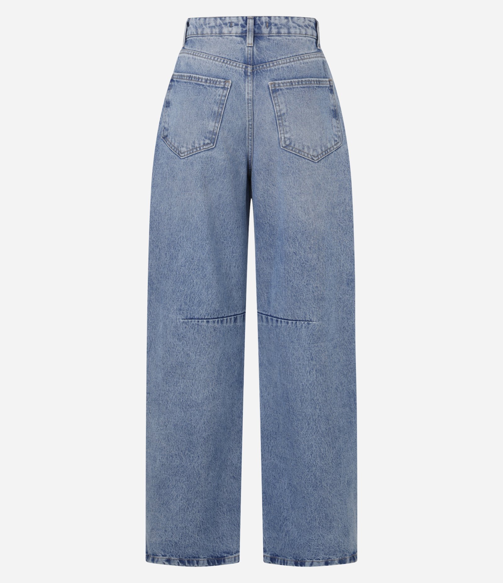 Calça Barrel em Jeans com Recortes na Barra Azul Claro 6