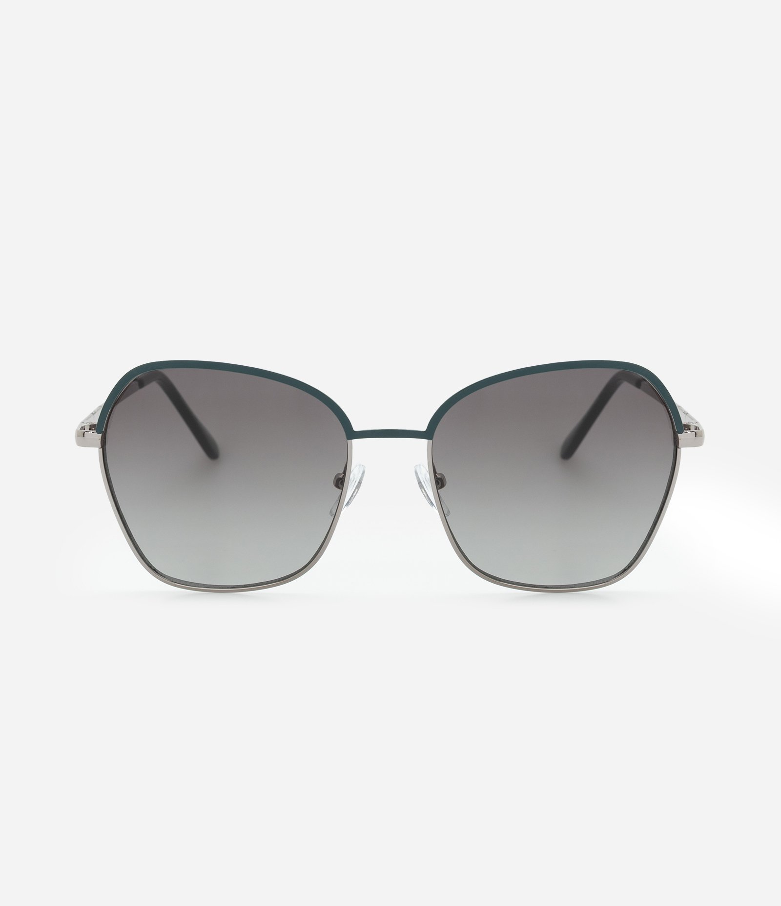 Óculos de Sol Redondo com Haste Fina e Lente Fumê em Degrade Prata 3