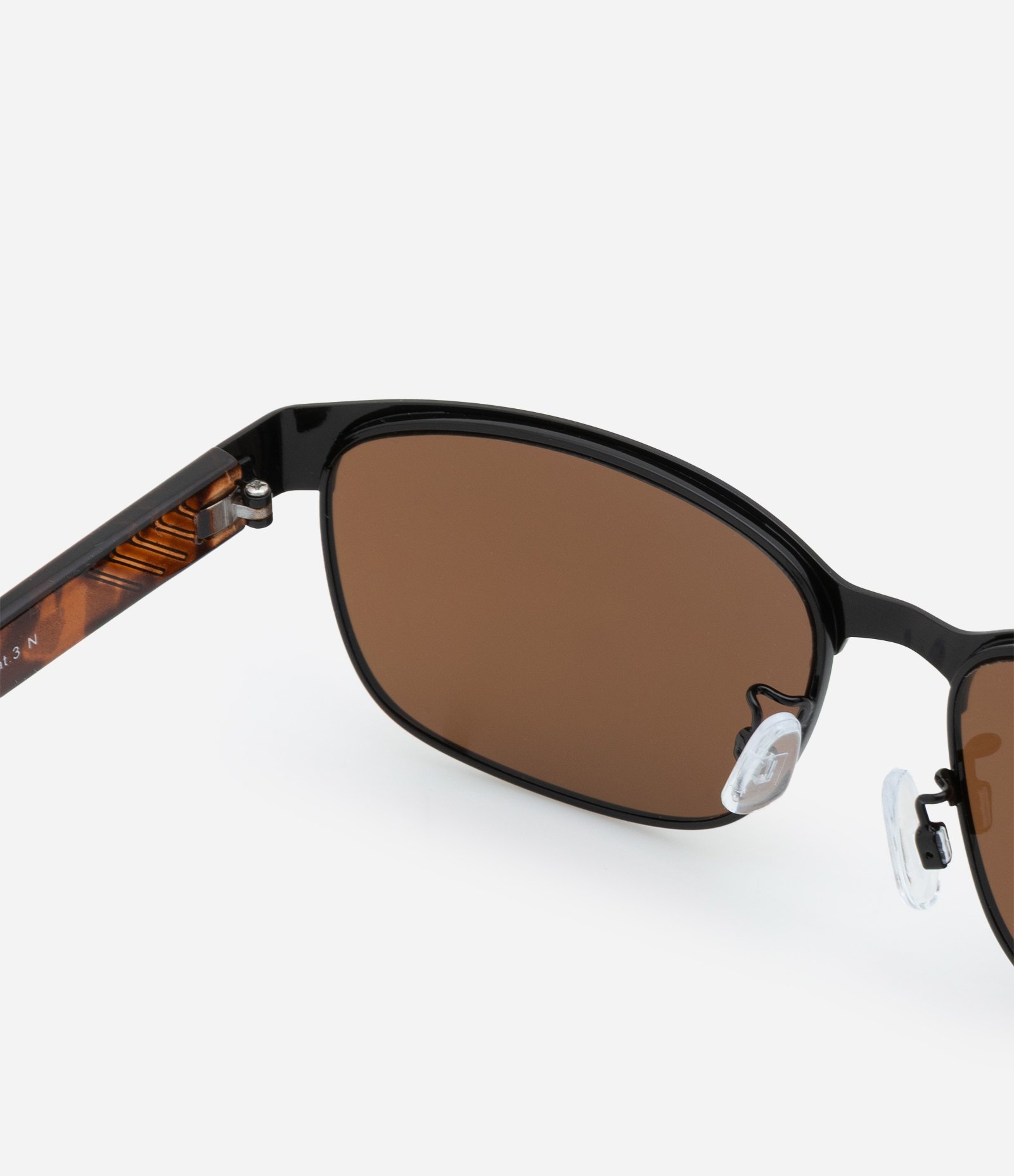 Óculos Redondo com Haste Tartaruga Marrom/Preto 3