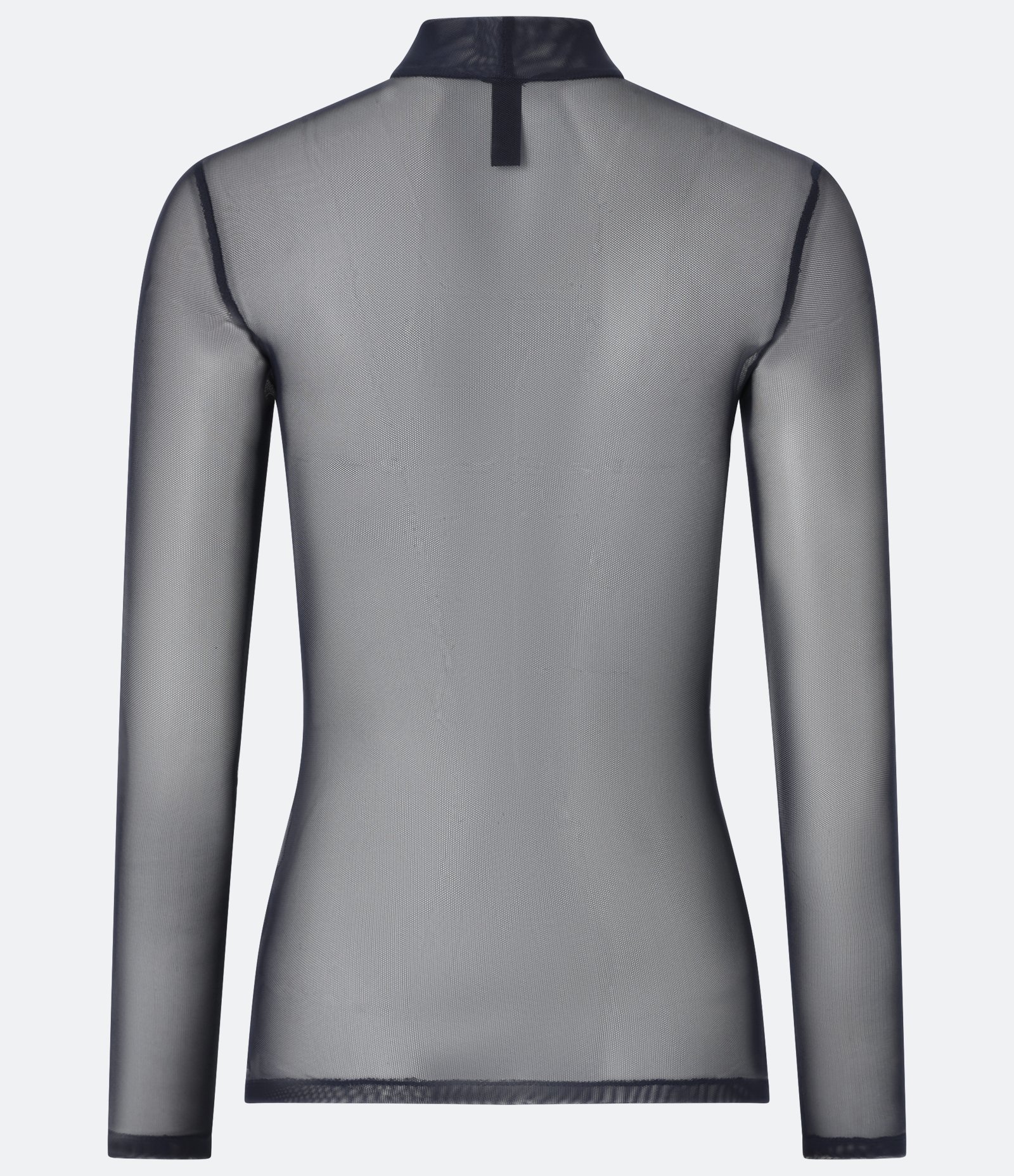 Blusa em Tule Segunda Pele com Transparência Azul Marinho 6
