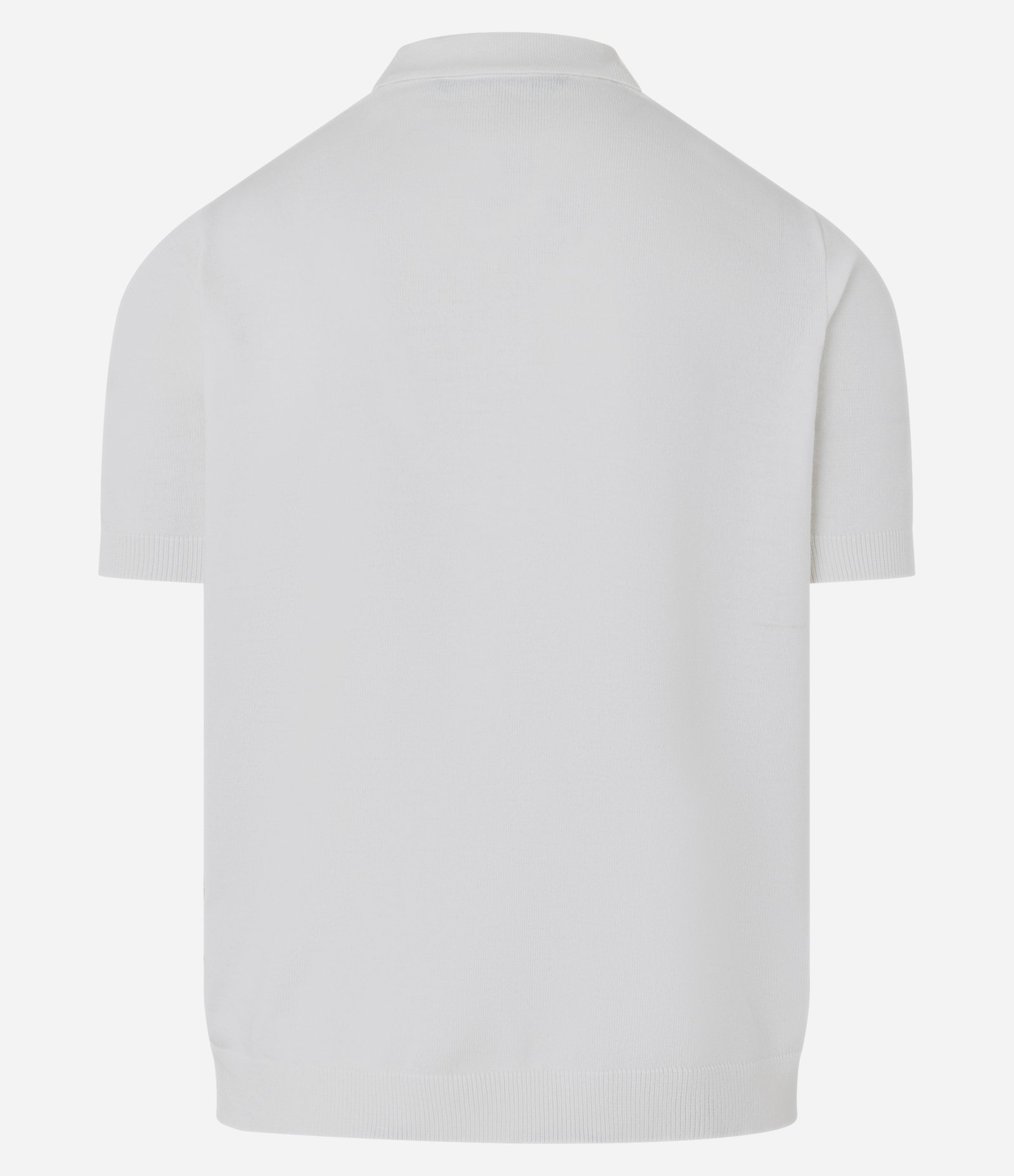 Polo Slim em Viscose Texturizada com Zíper Branco 10