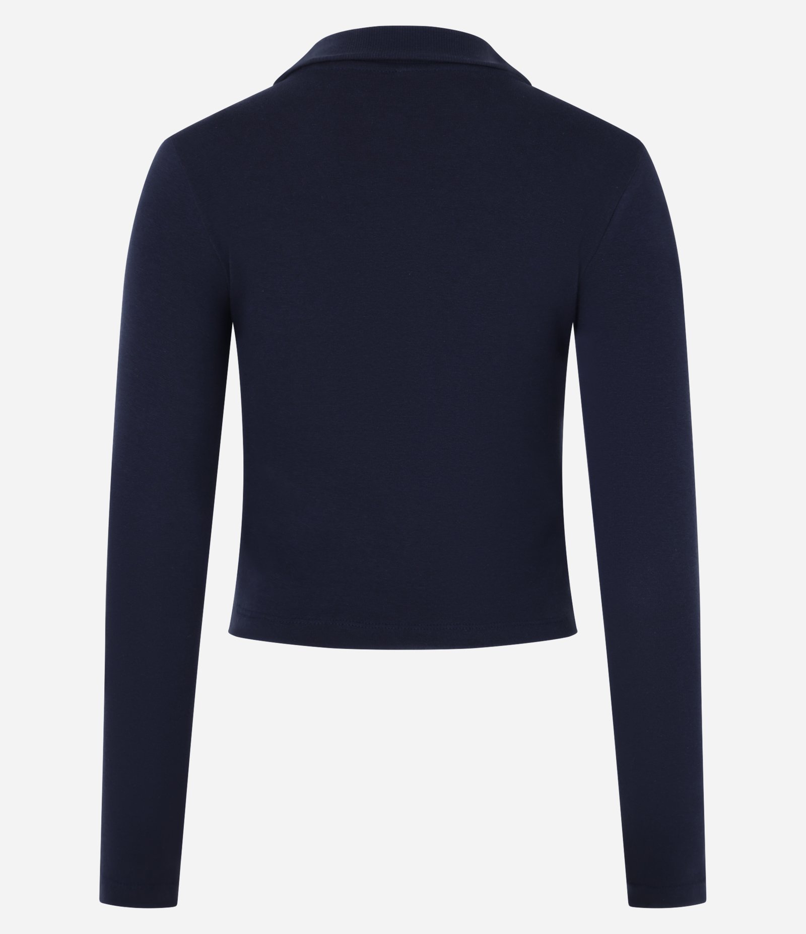 Blusa em Algodão com Gola Polo e Bordado 98 Azul Marinho 7