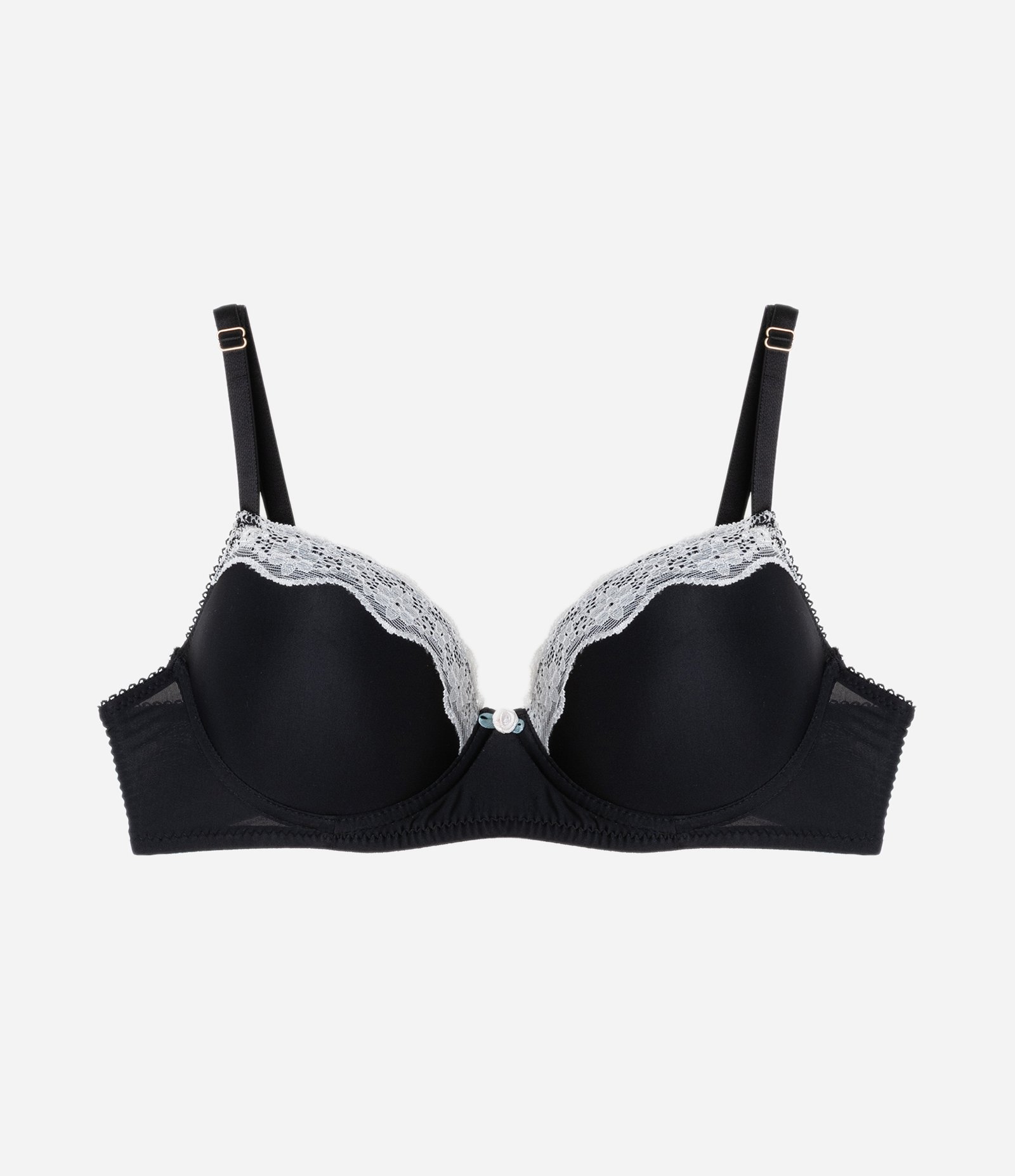 Sutiã Base Bojo Oco em Microfibra com Detalhe em Renda Preto 5