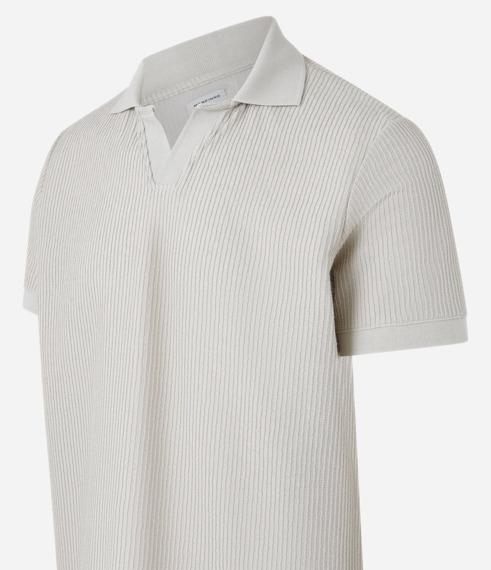 Camisa Polo Regular em Algodão com Textura Bege 6