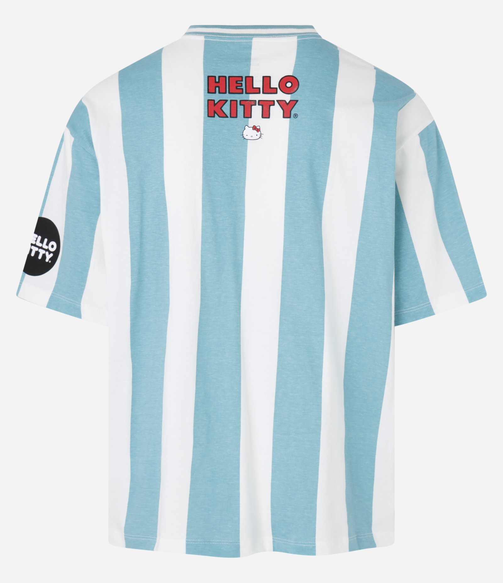 Camiseta Esportiva Boxy em Algodão Hello Kitty "Sport Club" Off White/Azul 9