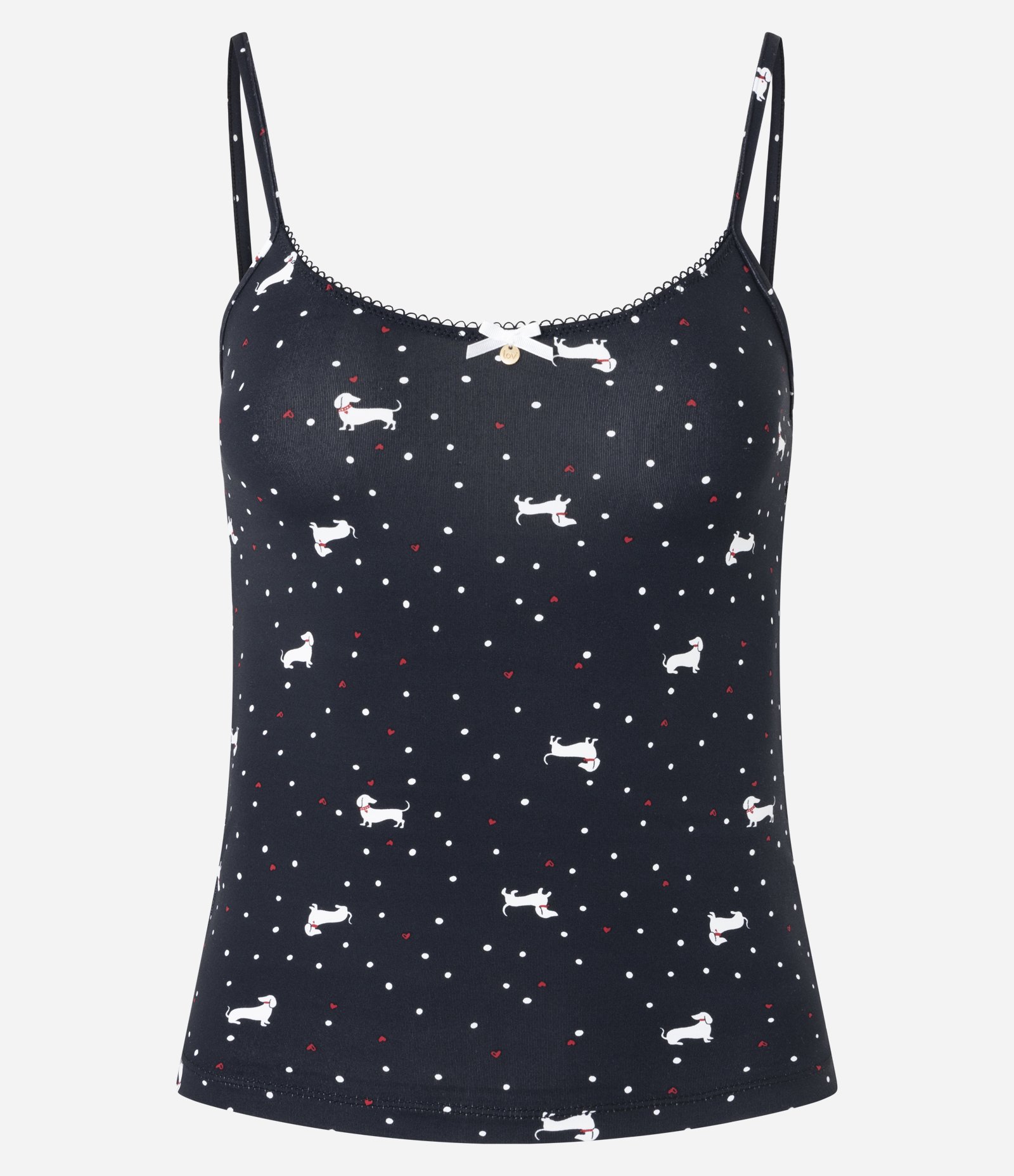 Blusa de Pijama Alcinha em Microfibra com Estampa Mini Cachorrinhos Preto 5