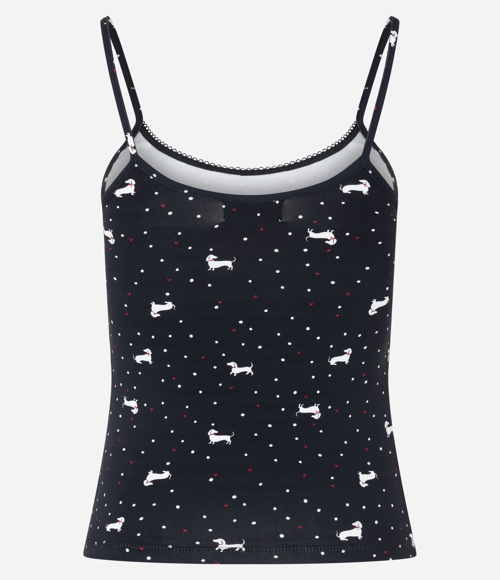 Blusa de Pijama Alcinha em Microfibra com Estampa Mini Cachorrinhos Preto 7