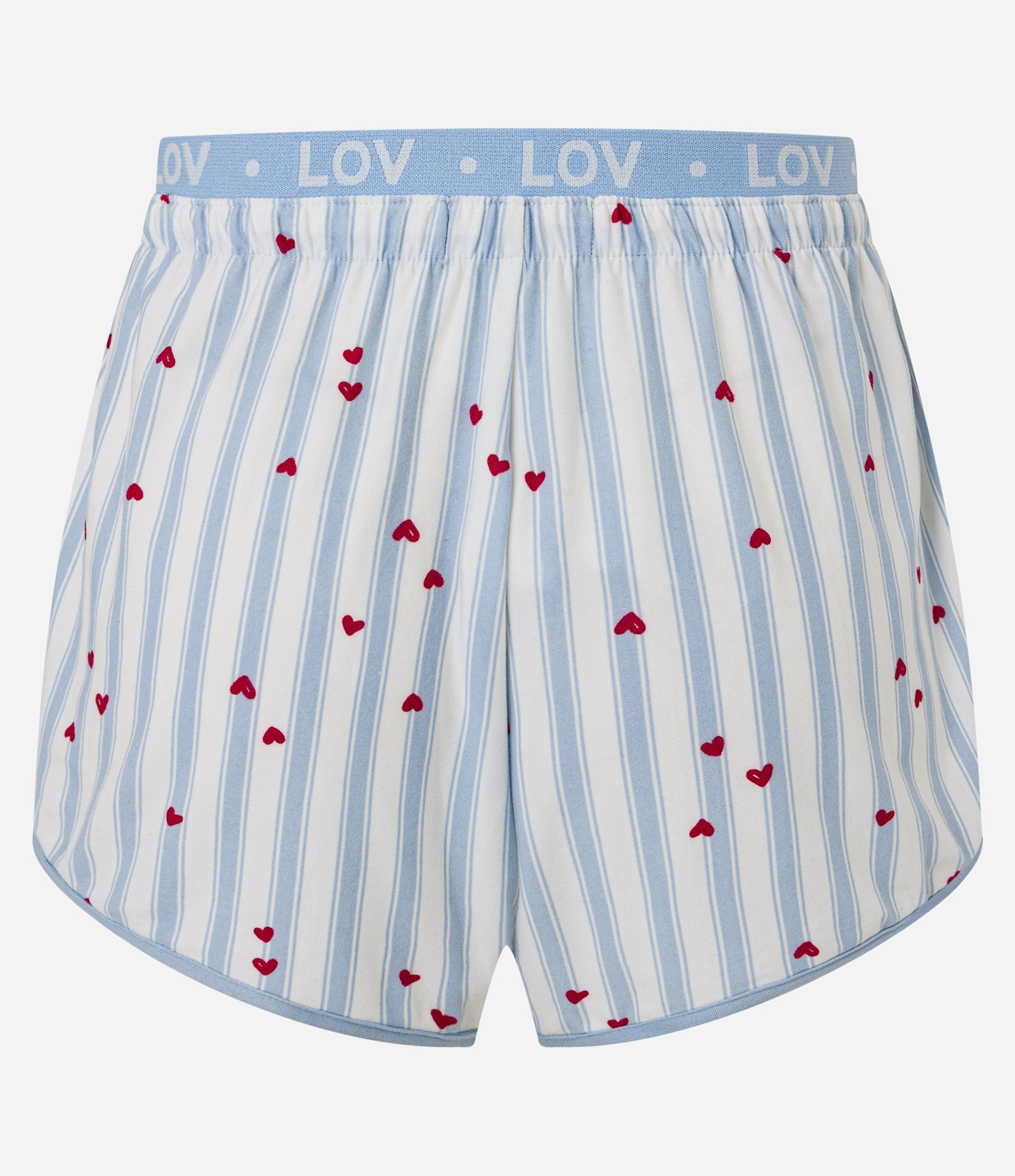 Short de Pijama Listrado com Cós Elástico Azul 6