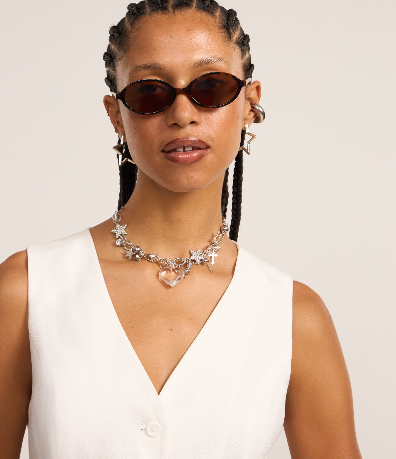 Colete em Alfaiataria com Costas Abertas Branco 3