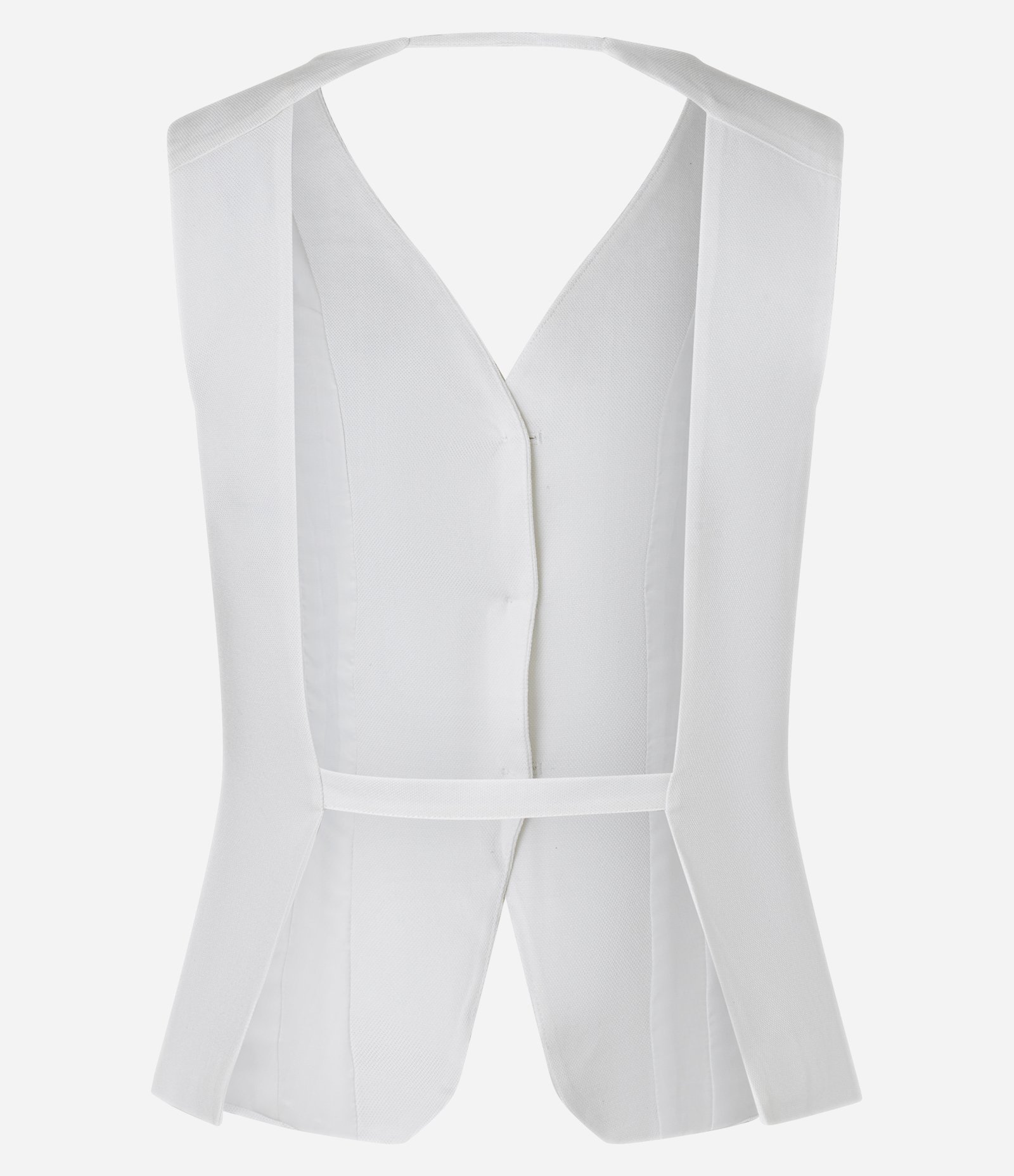Colete em Alfaiataria com Costas Abertas Branco 9