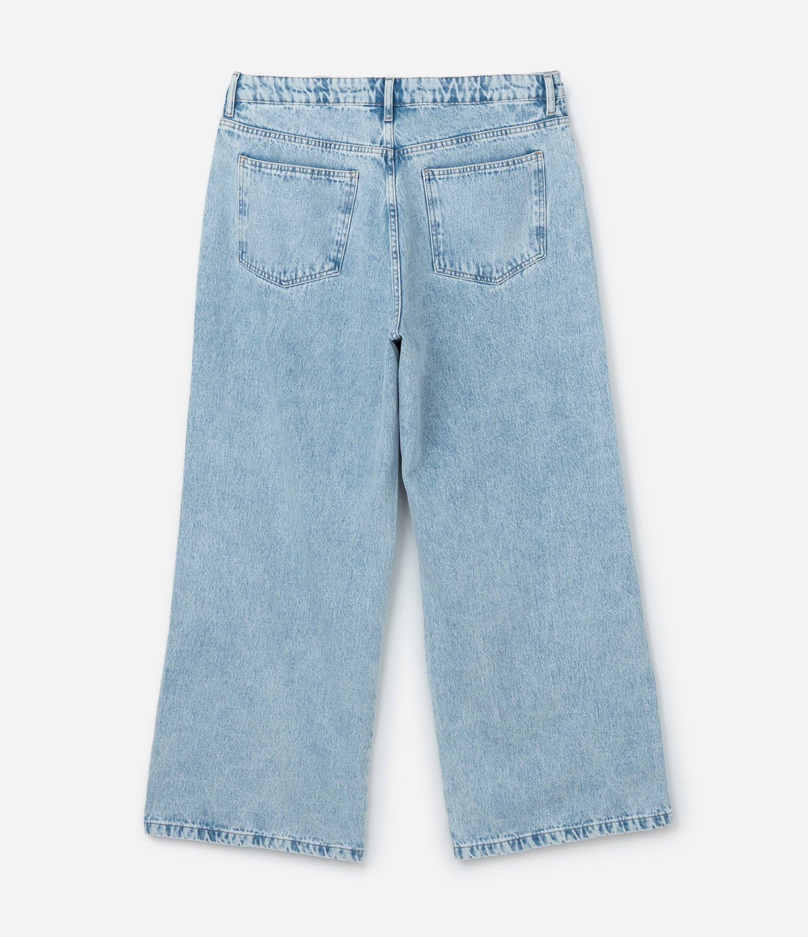 Calça Wide Leg em Jeans com Aplicação de Strass Curve & Plus Size Azul 7