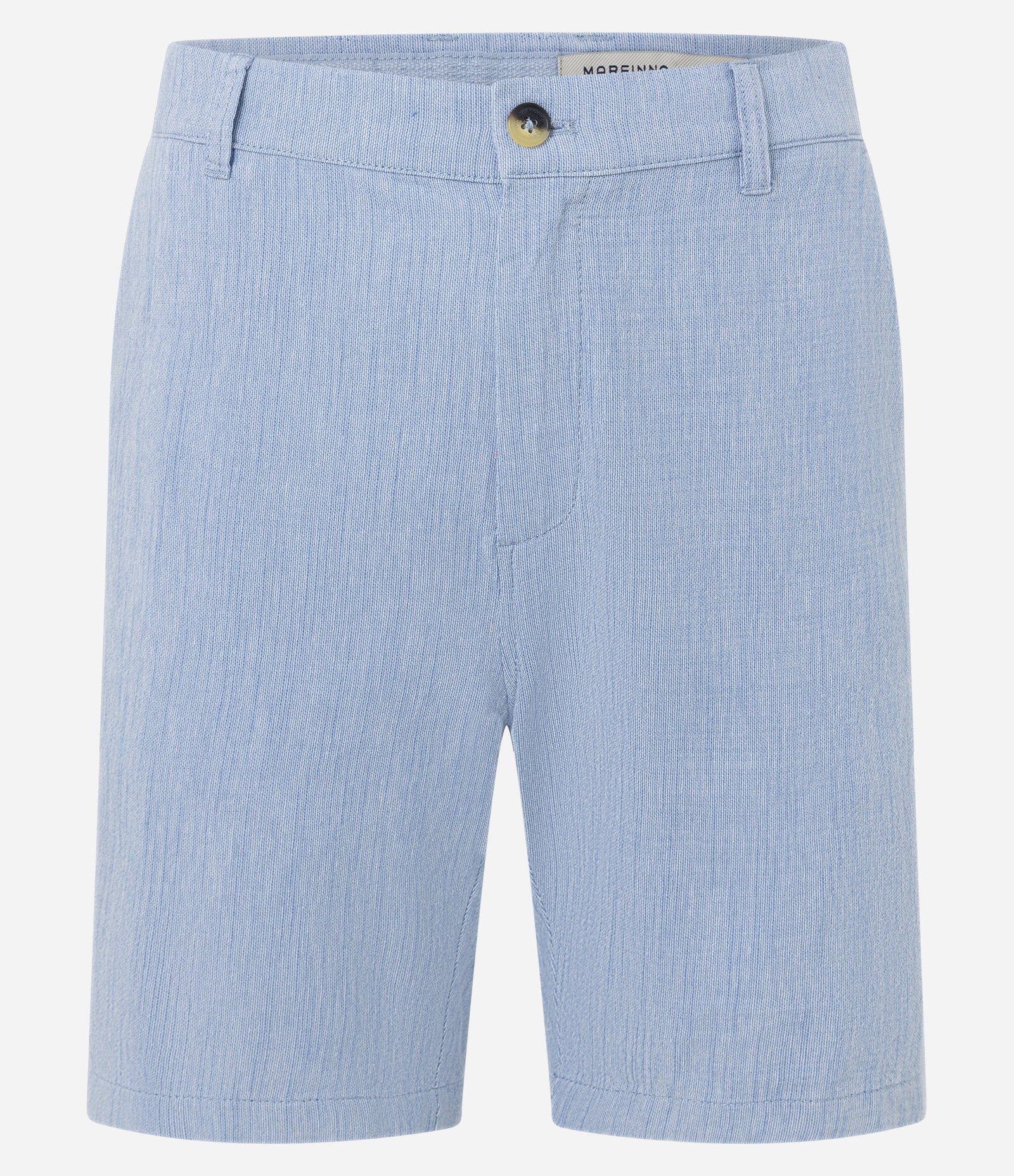 Bermuda Reta em Algodão com Textura Azul 1