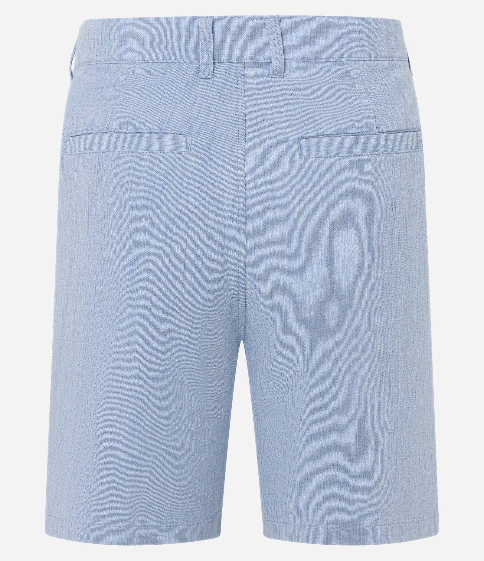 Bermuda Reta em Algodão com Textura Azul 2