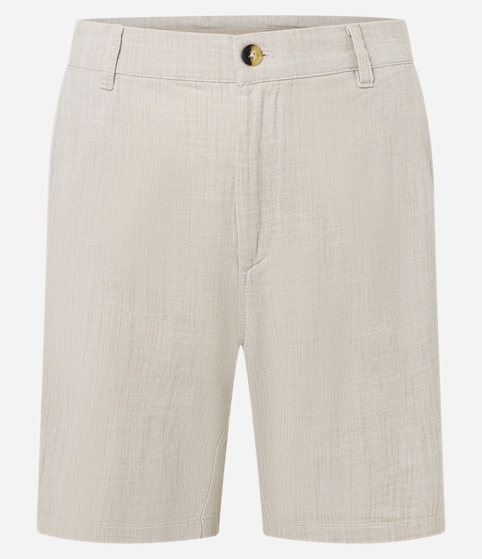 Bermuda Reta em Algodão com Textura Bege 1