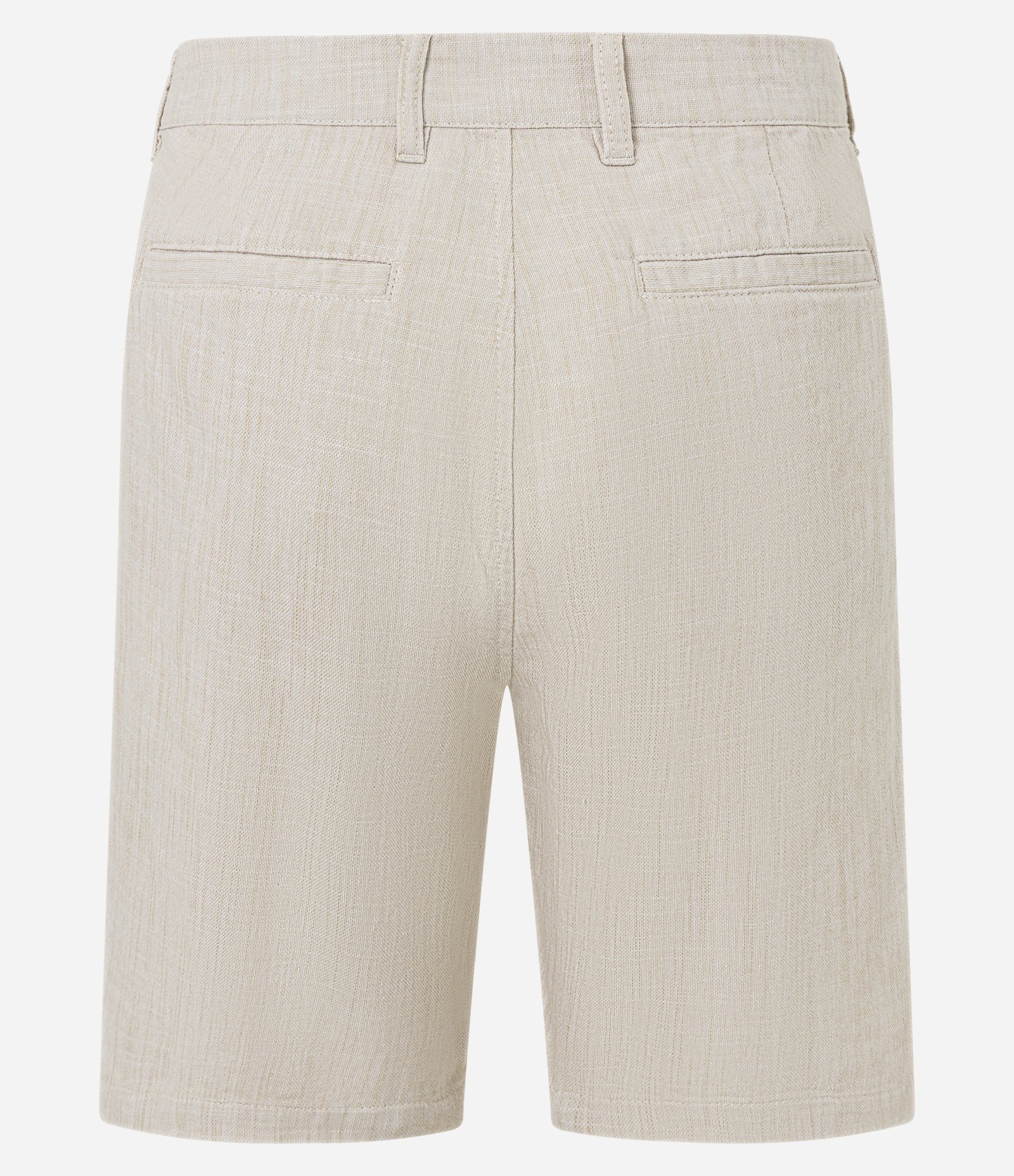 Bermuda Reta em Algodão com Textura Bege 2