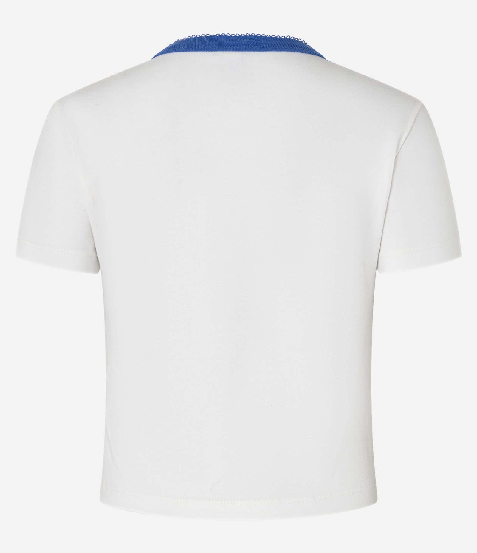 Blusa Baby look em Algodão com Gola Contrastante e Estampa Fundo do Mar Branco 6