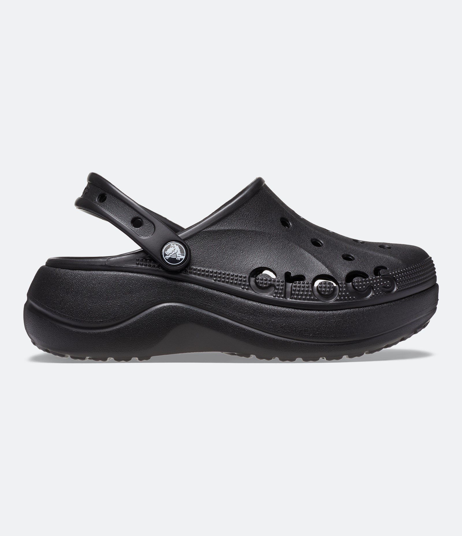 Sandália Babuche Crocs Plataforma Preto 1