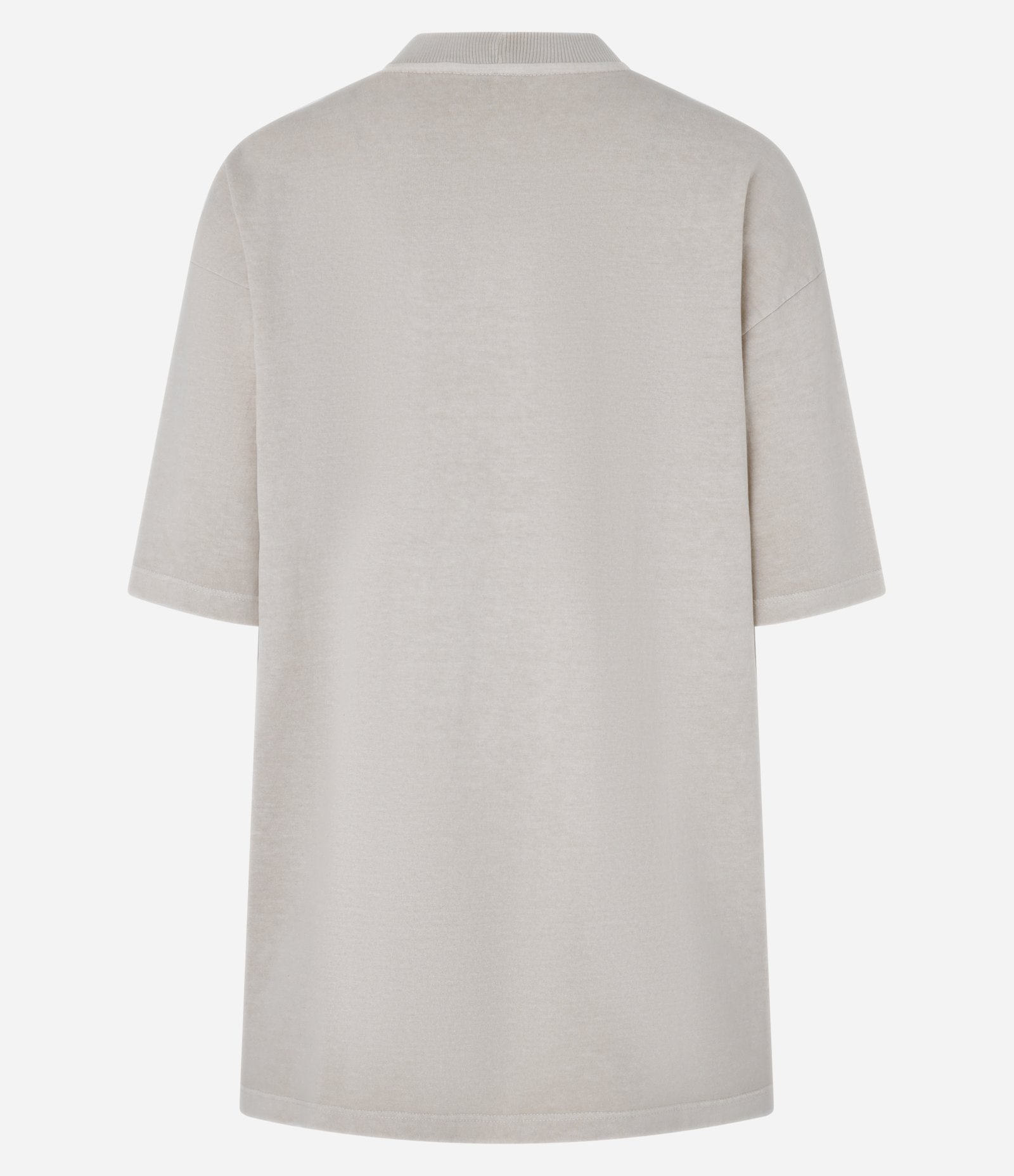 Camiseta Over em Algodão com Estampa de Flor Cinza 5