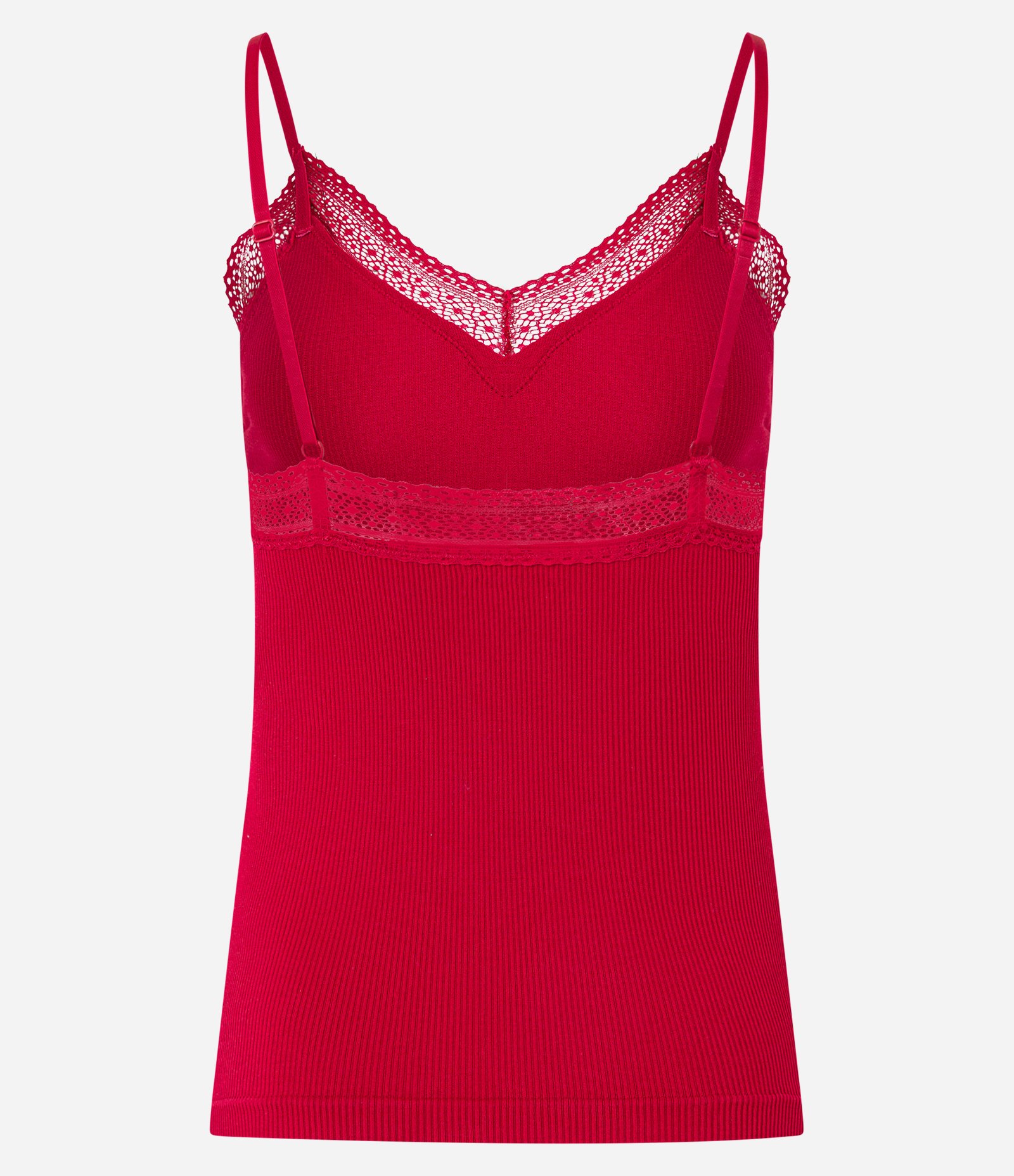 Blusa de Pijama Seamless com Rendinha Vermelho 3