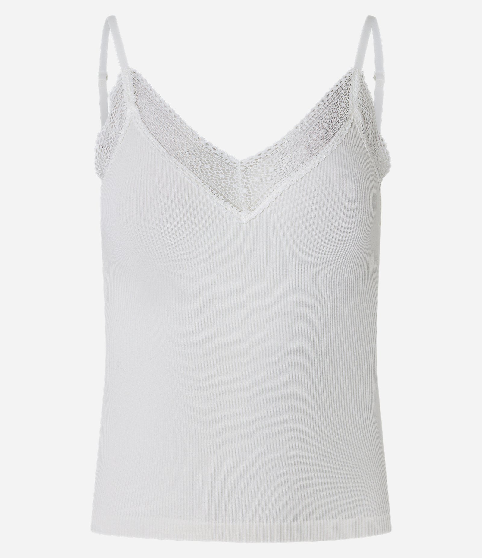 Blusa de Pijama Seamless com Rendinha Branco 1
