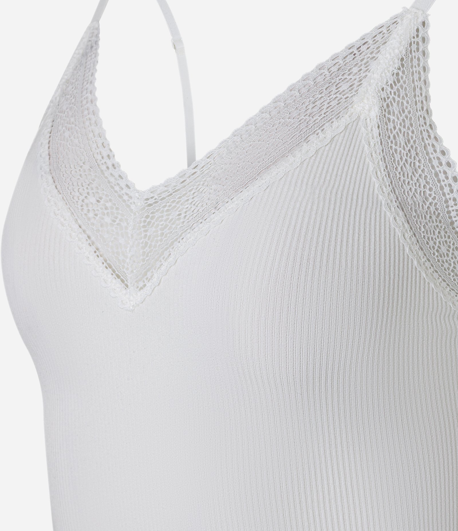 Blusa de Pijama Seamless com Rendinha Branco 2