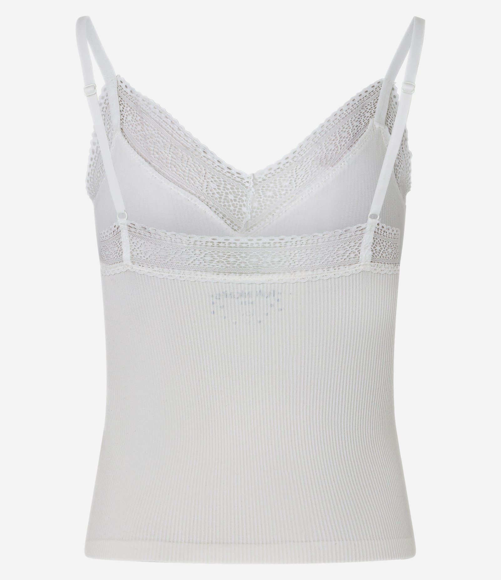 Blusa de Pijama Seamless com Rendinha Branco 3