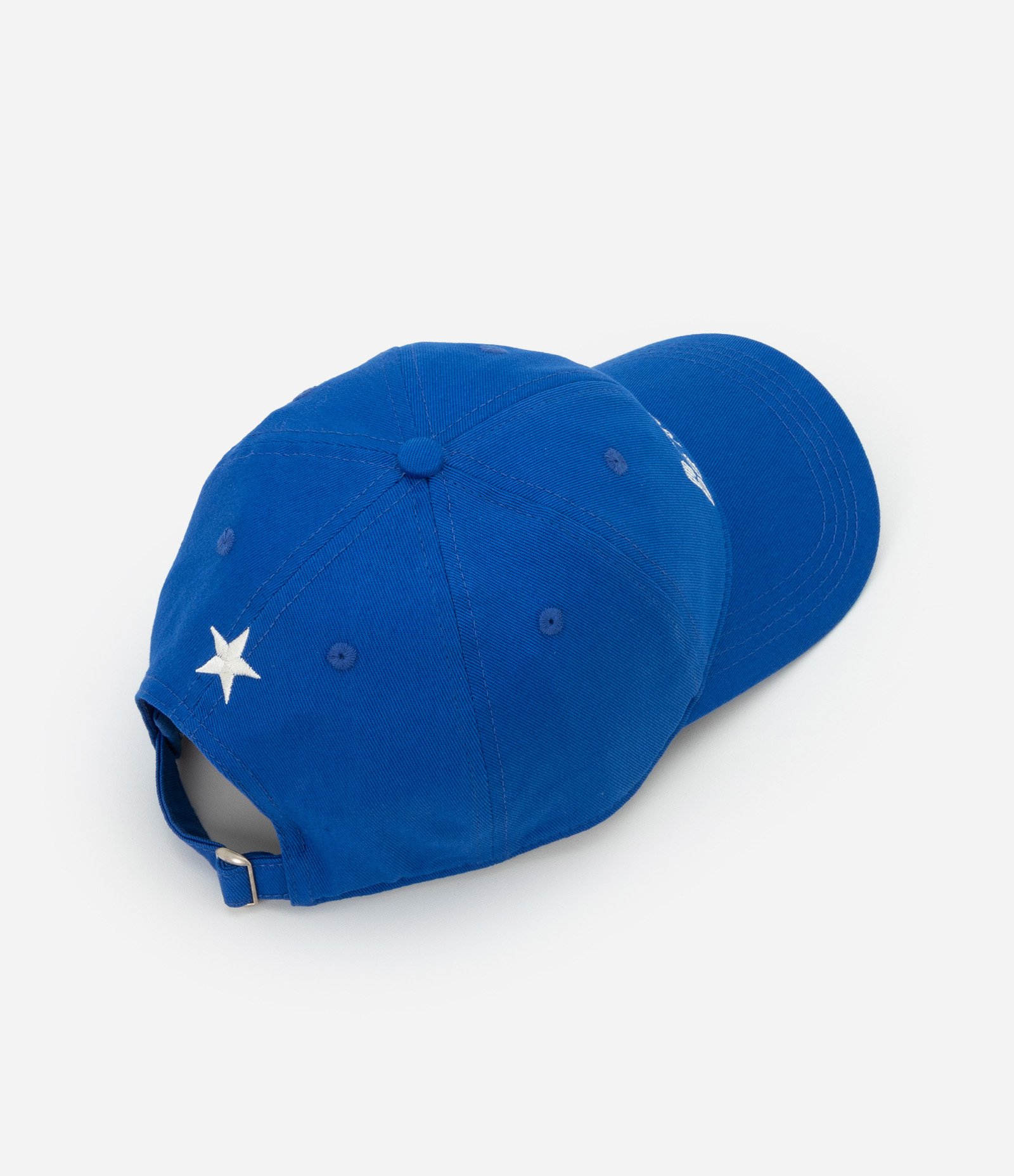 Boné em Sarja com Estampa Bordada Estrela do Norte Azul 2