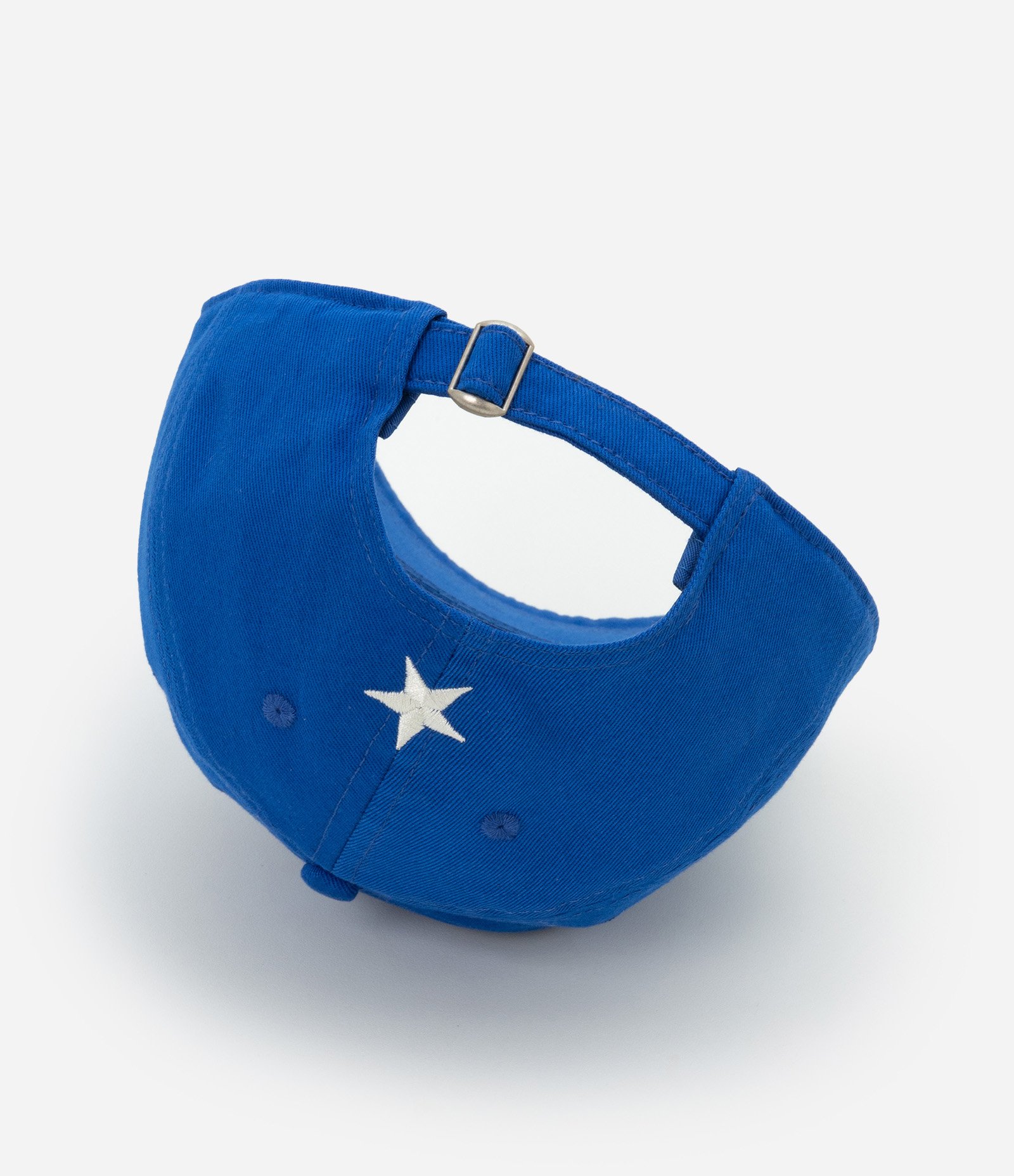 Boné em Sarja com Estampa Bordada Estrela do Norte Azul 3
