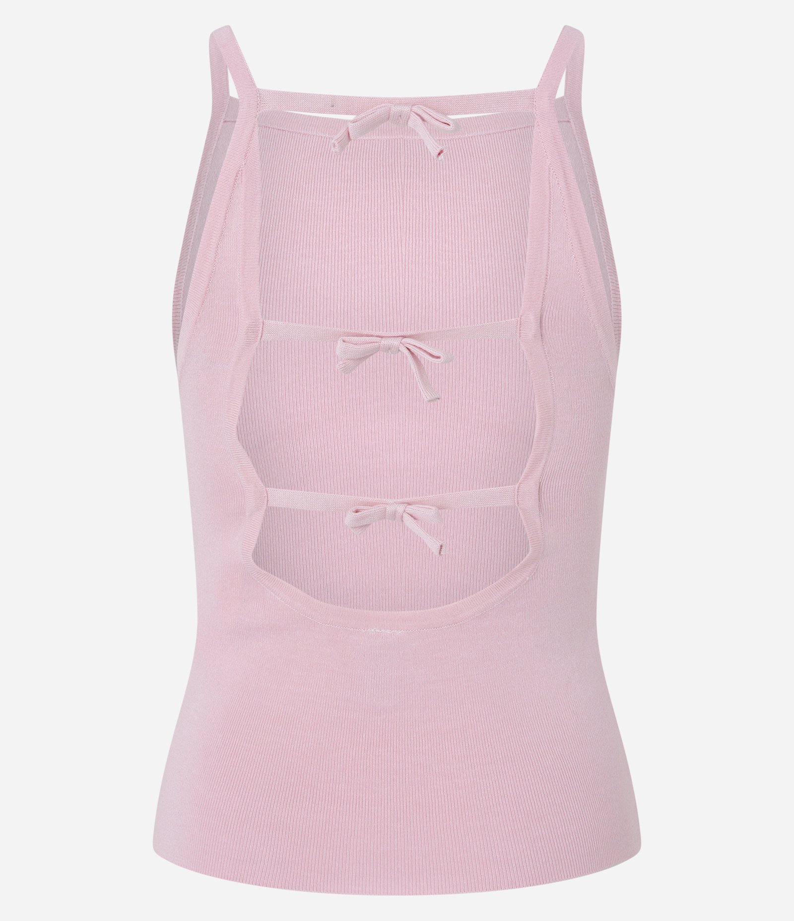 Blusa em Tricô com Lacinhos nas Costas Rosa 7