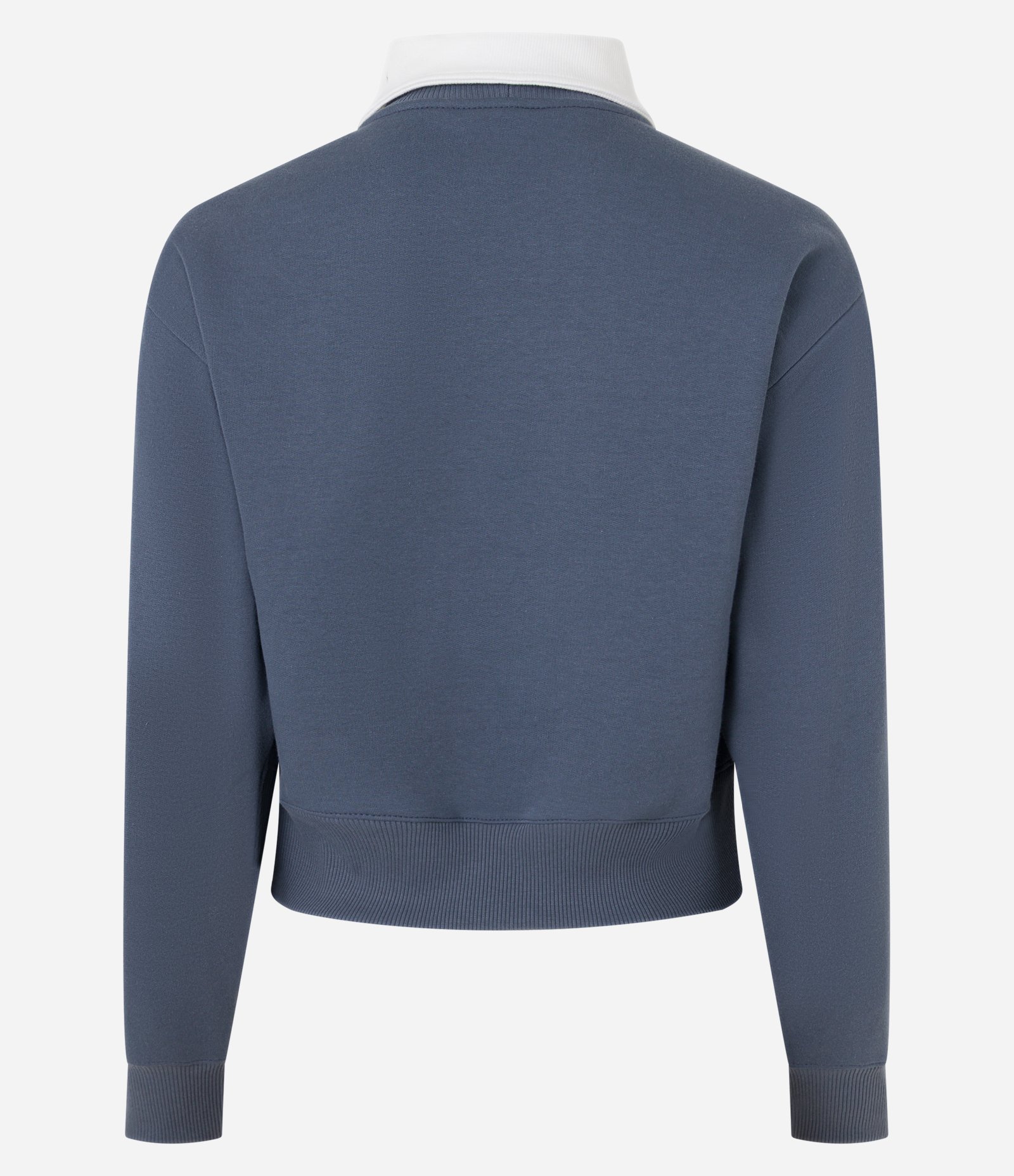 Moletom com Forro em Felpa e Golinha Polo Contrastante Azul 6