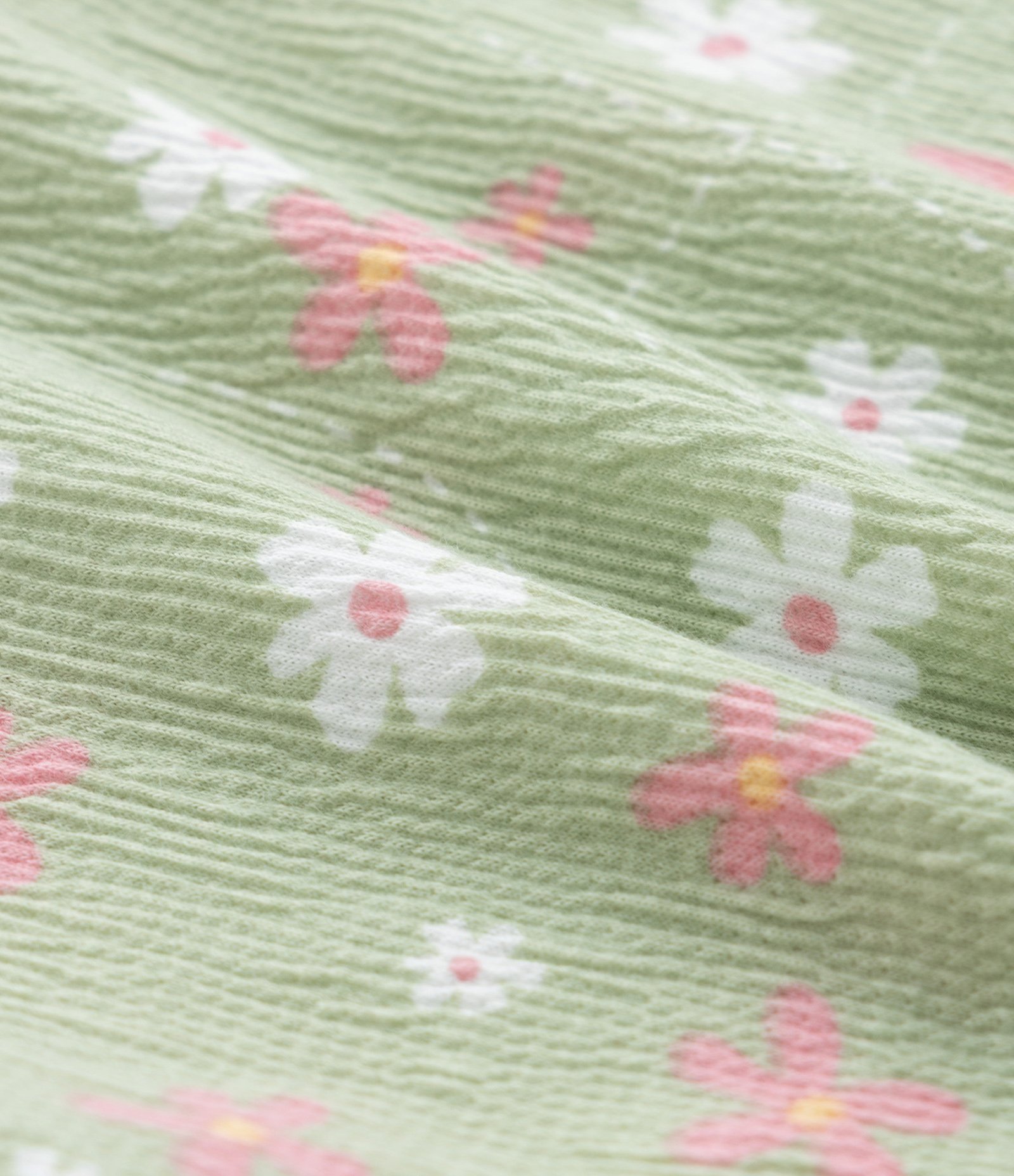 Blusa Infatil Ciganinha com Estampa Floral - Tam 0 a 18 Meses Verde 4