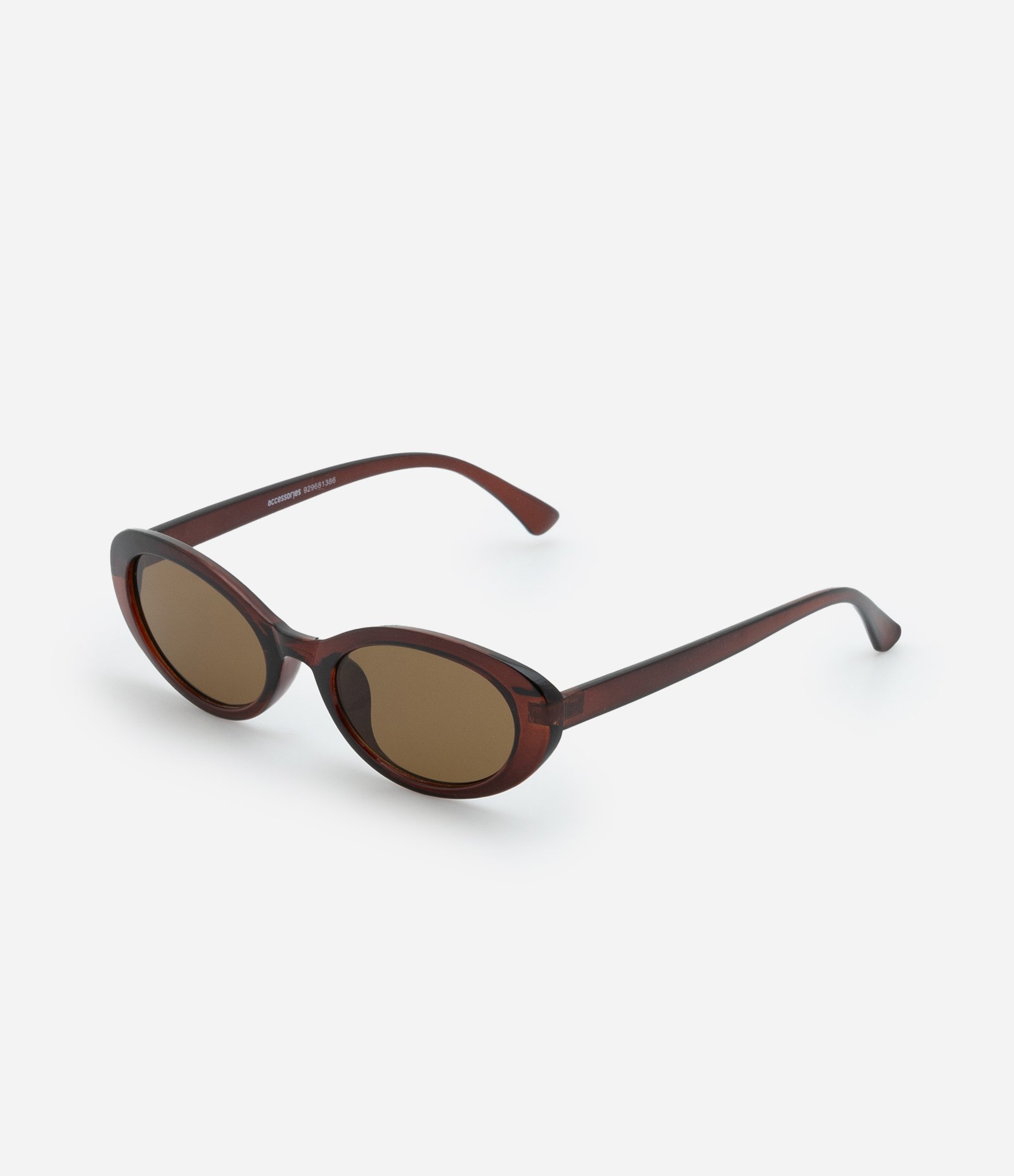 Óculos de Sol Redondo com Lente Marrom Marrom 2