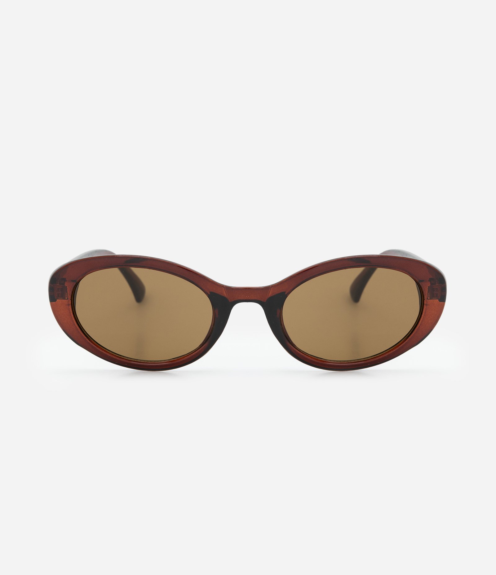 Óculos de Sol Redondo com Lente Marrom Marrom 3