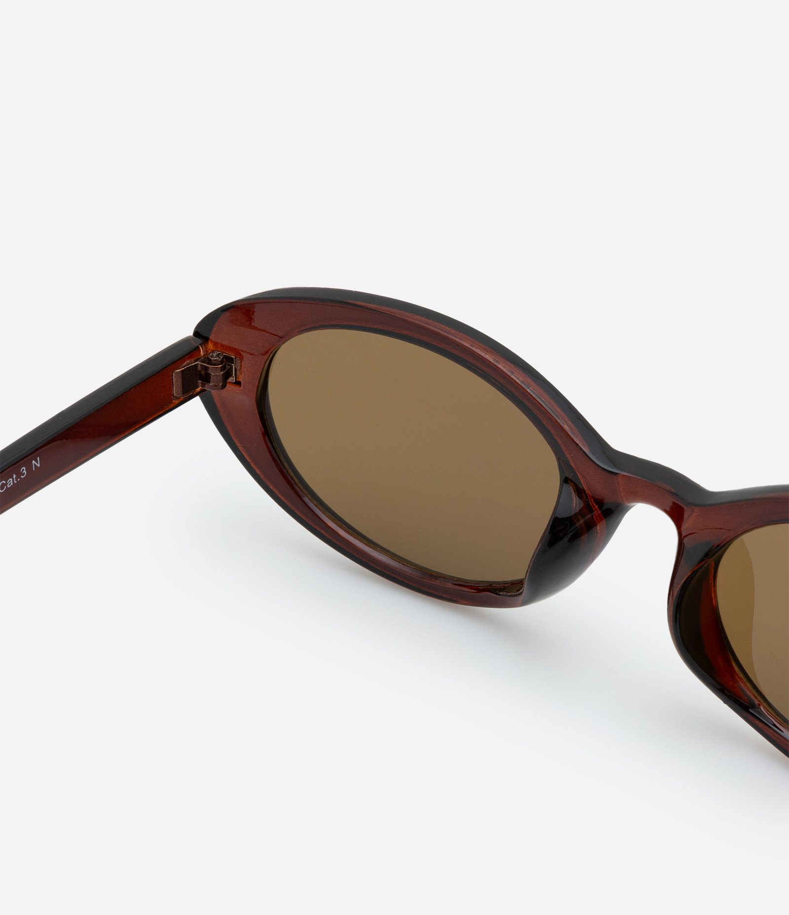 Óculos de Sol Redondo com Lente Marrom Marrom 4