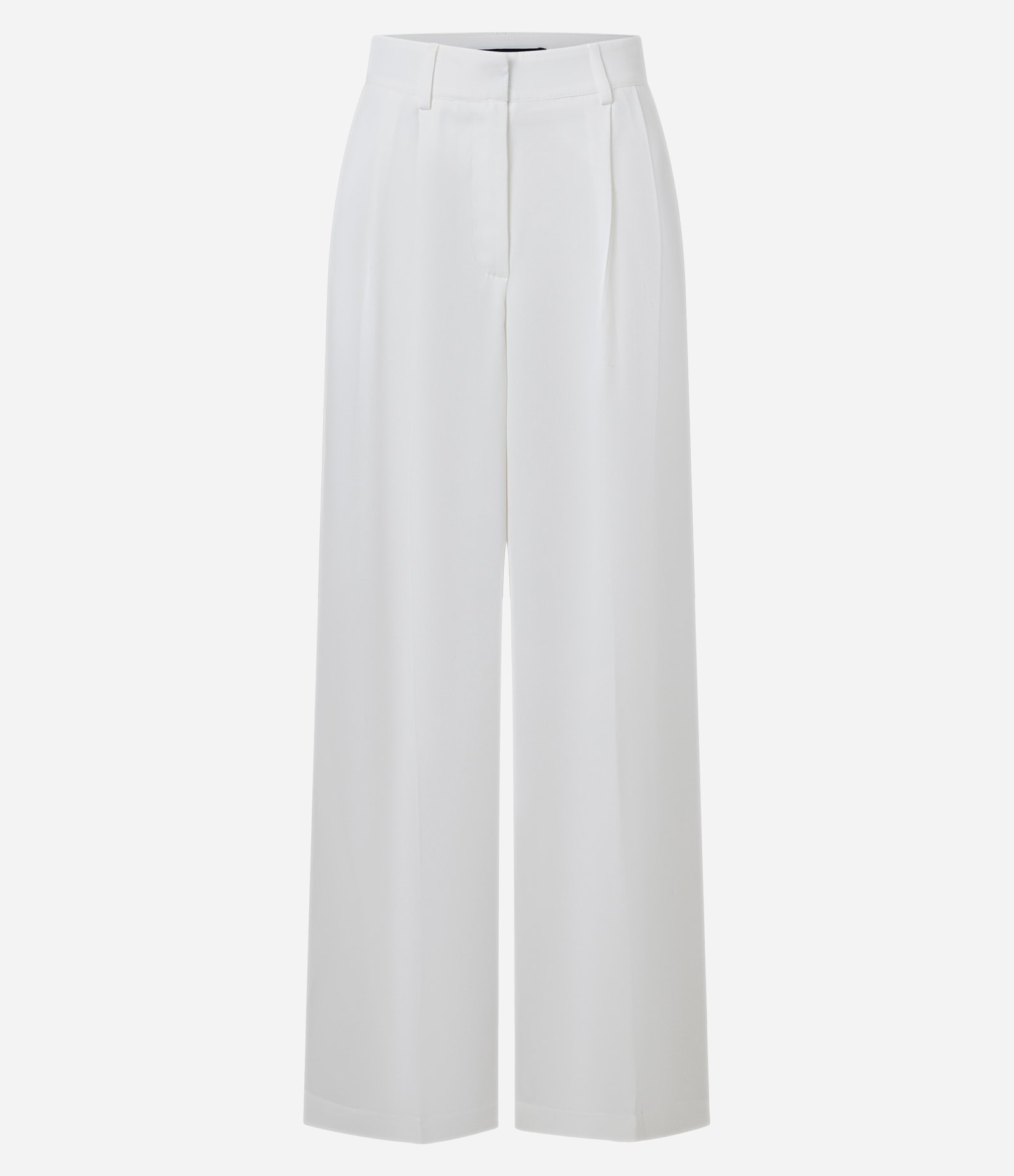 Calça Pantalona Alfaiatada com Pregas Frontais Branco 7