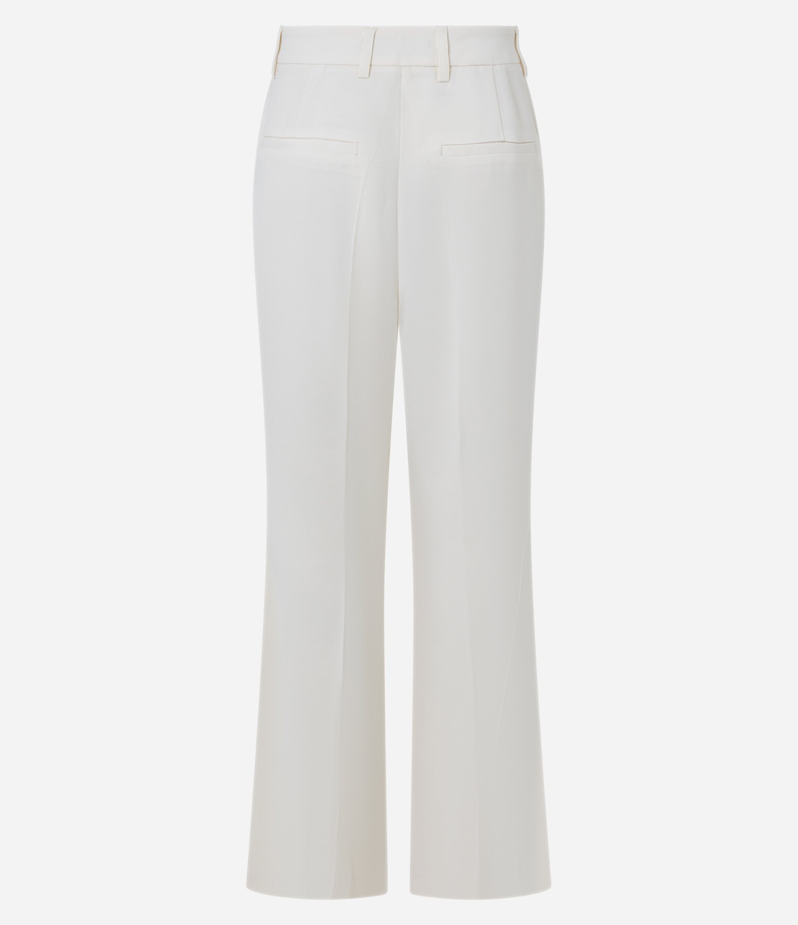 Calça Flare Alfaiatada com Frisos Off White 2