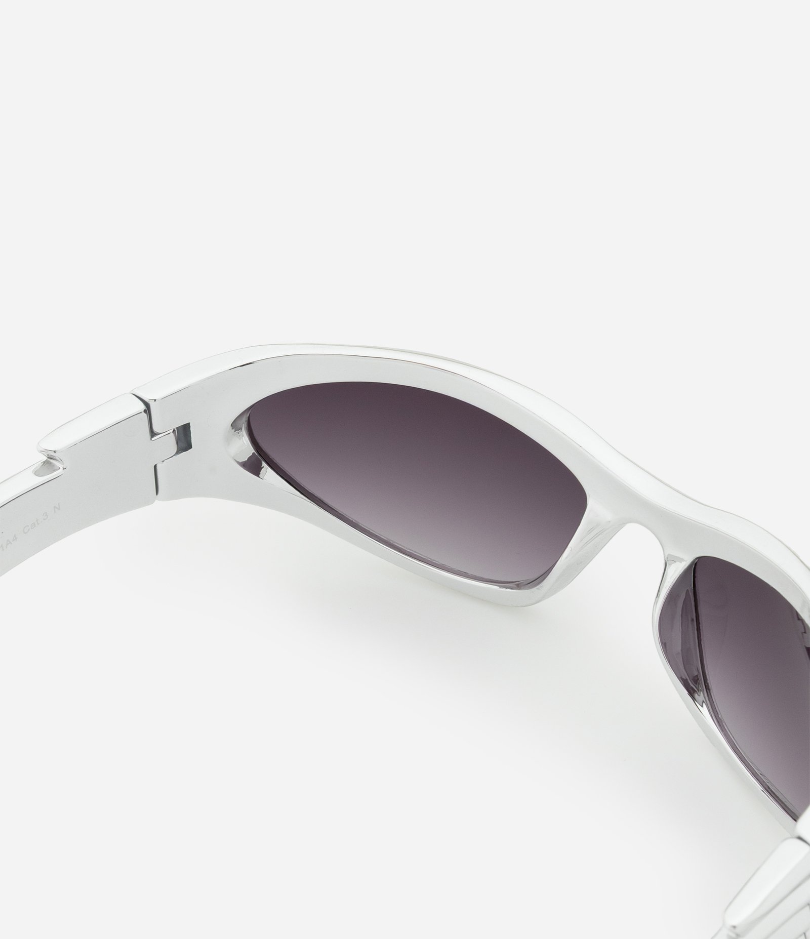 Óculos de Sol Esportivo Máscara Curvado com Lente Fumê Prata 3