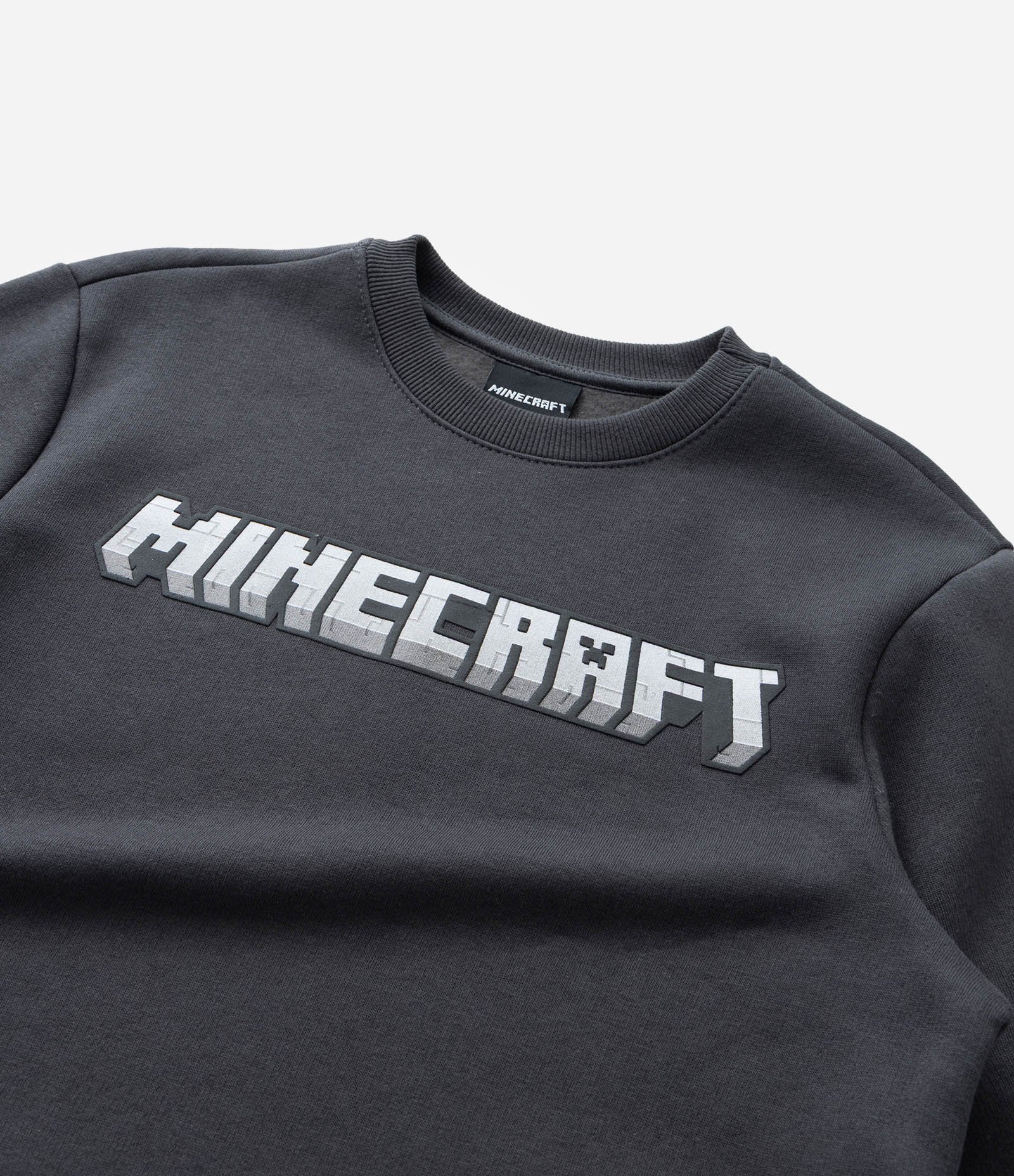 Casaco Infantil em Moletom com Estampa Minecraft - Tam 5 a 14 Anos Cinza 7